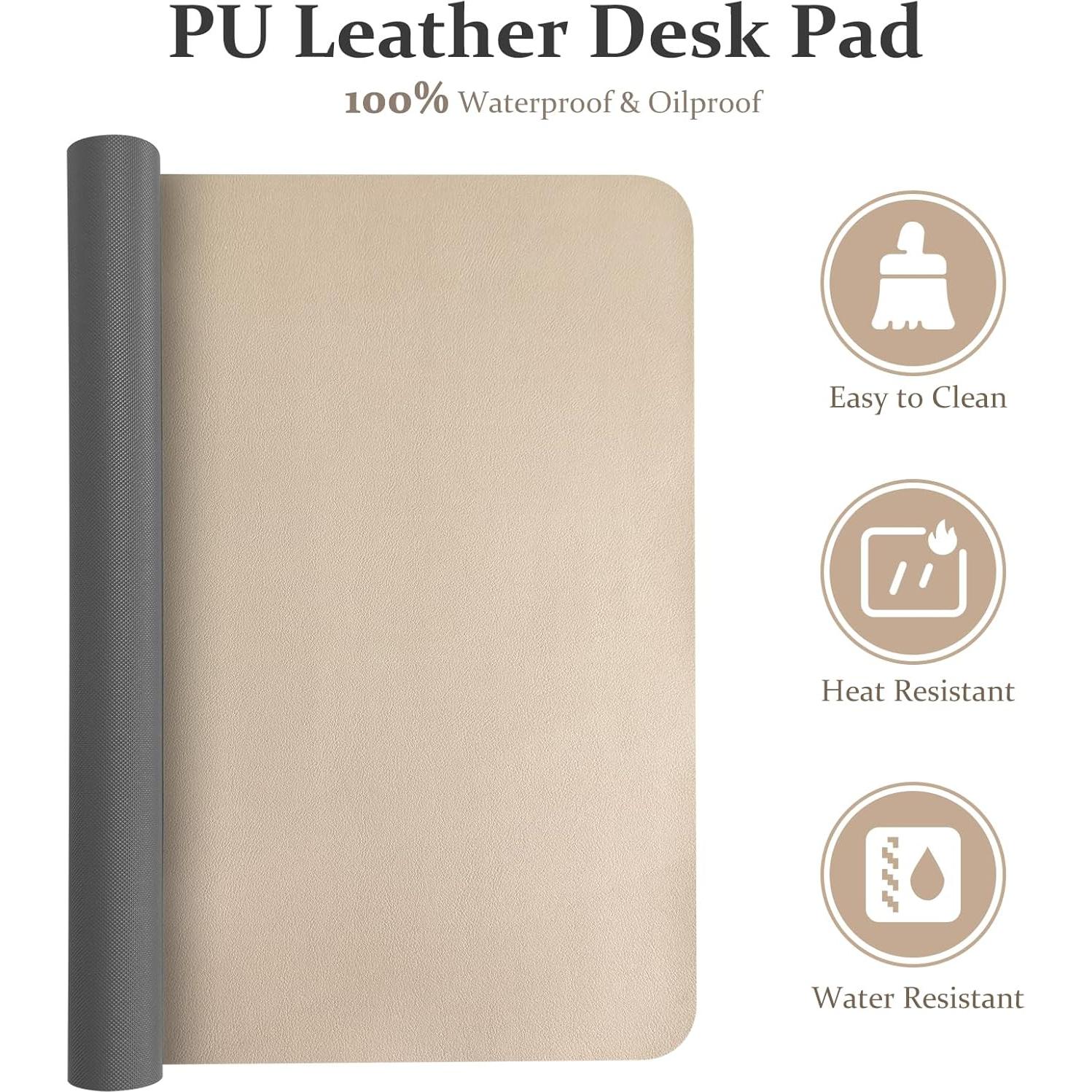 Alfombrilla de Escritorio Antideslizante Meetcolor Beige Gris 60x35cm