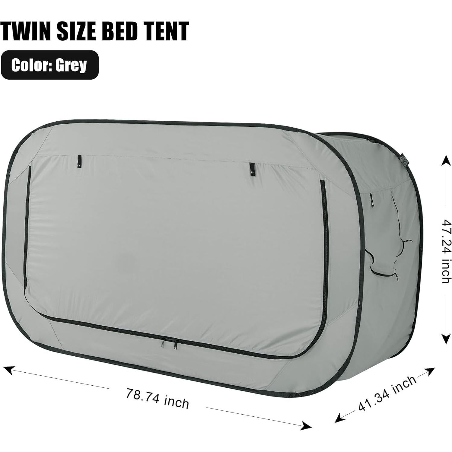 Carpa de Cama ANC POP Individual Negra 200x105x120cm