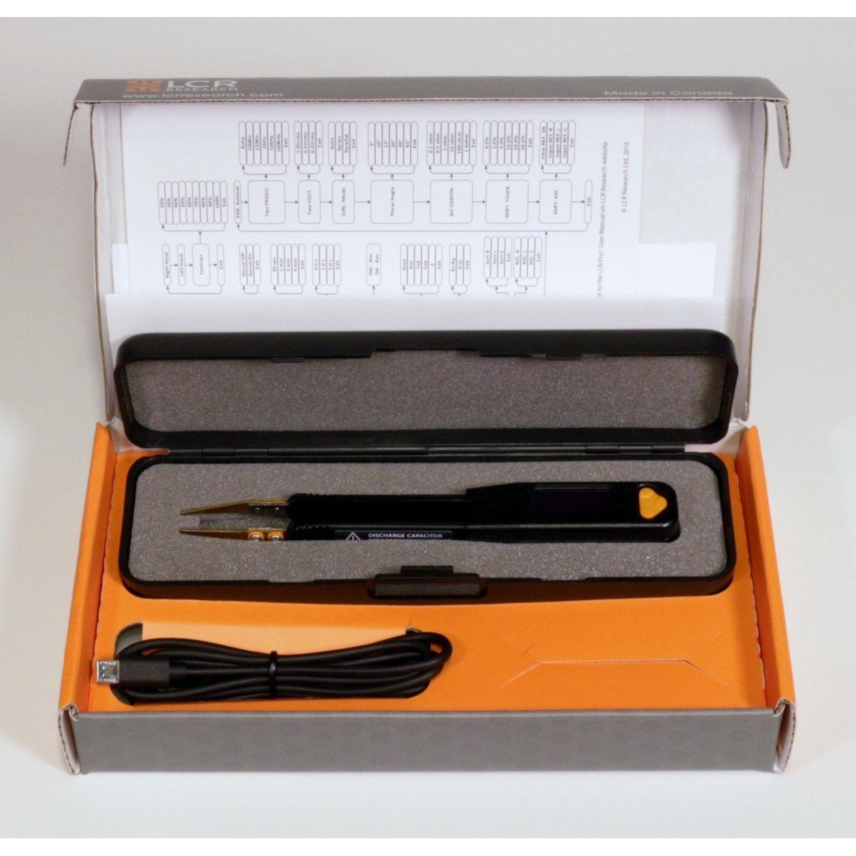 Pro1 Plus - 100KHz LCR Meter with 0.1% Accuracy/LED Tester/ESR Meter/Smart SMD Tweezers