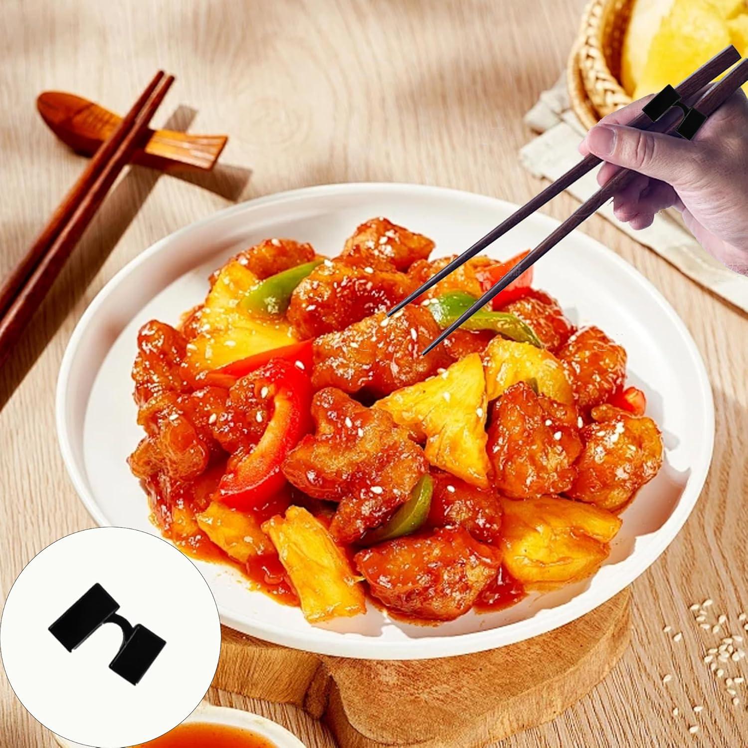 5 Pares de Ayudantes Reutilizables para Palillos esahpss Negro