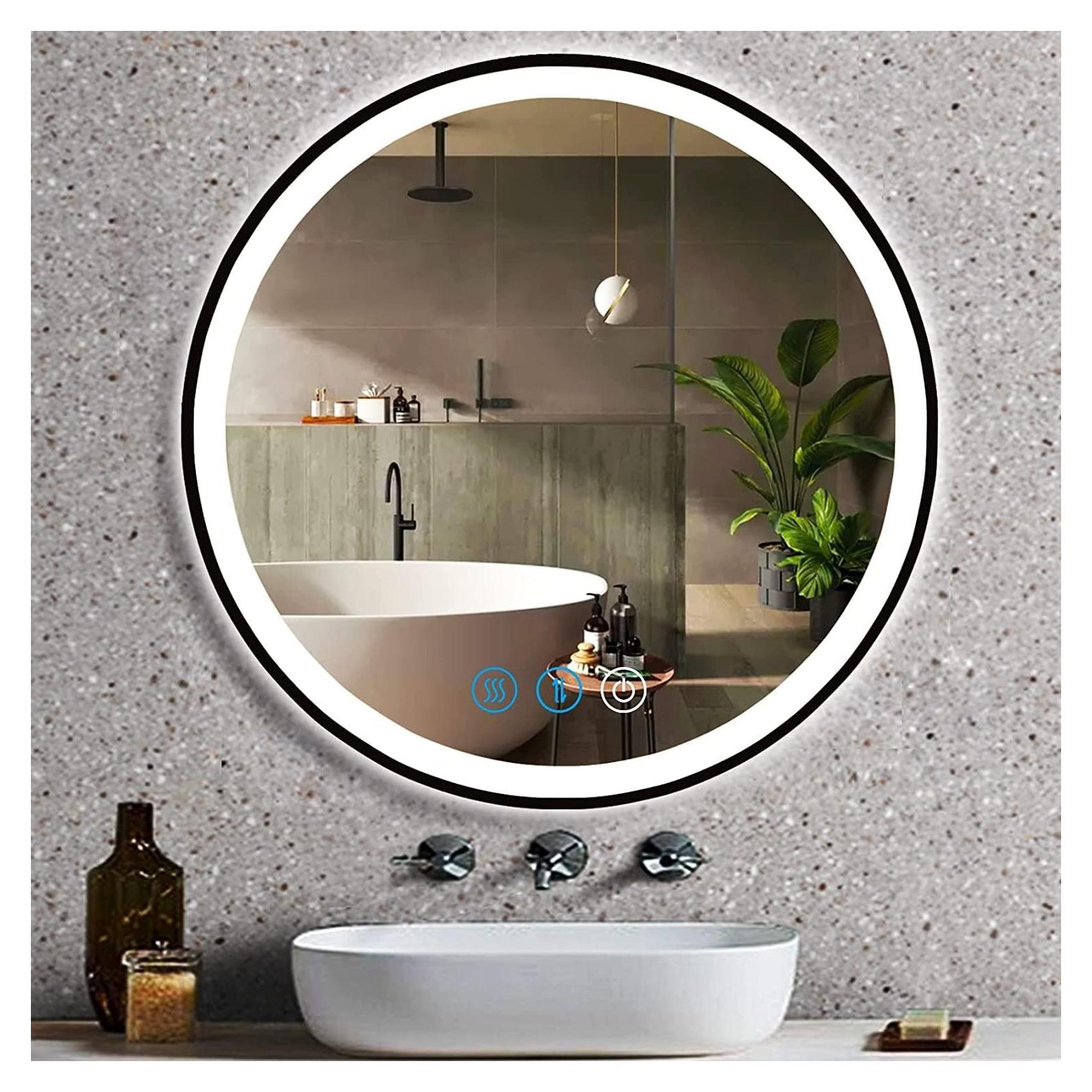 Espejo de baño LED redondo DIDIDADA 50.8 cm regulable 3 colores