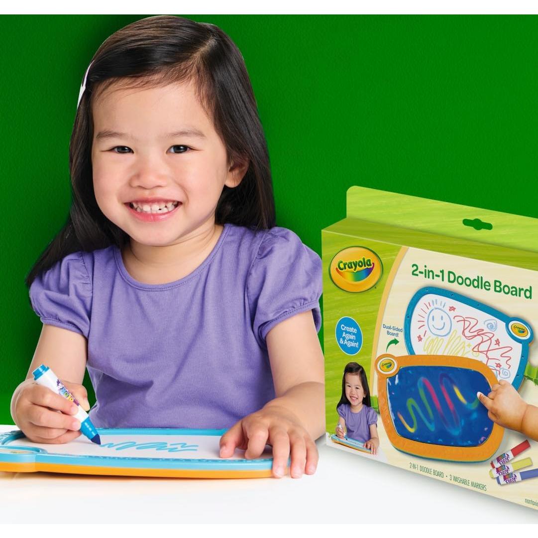 Pizarra Doodle 2-en-1 Crayola para Niños Pequeños, 3 Marcadores