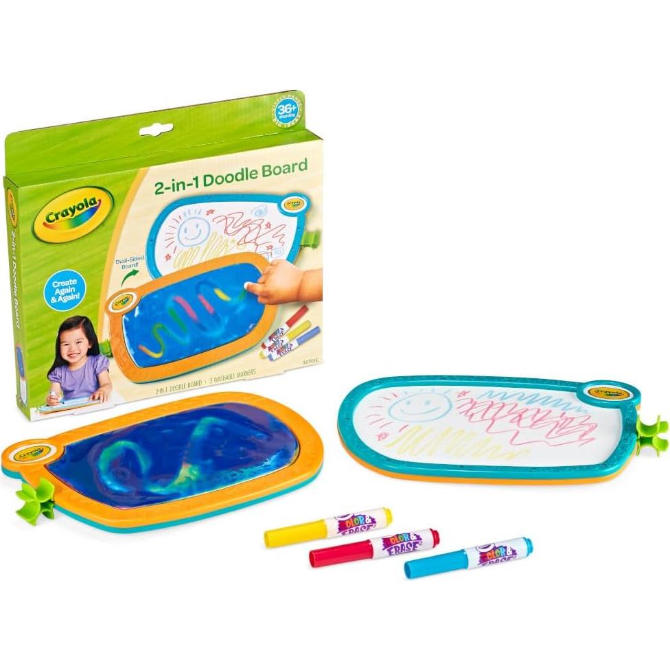 Pizarra Doodle 2-en-1 Crayola para Niños Pequeños, 3 Marcadores