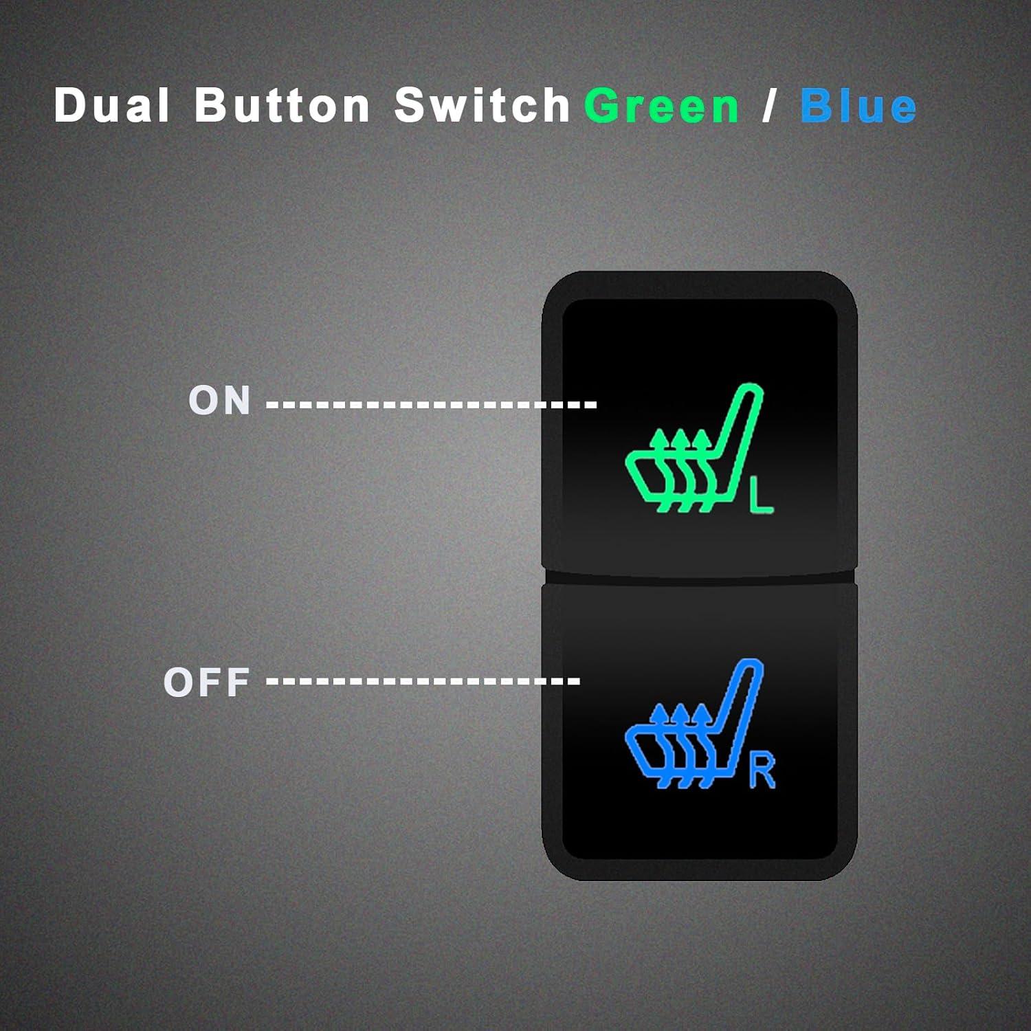 Interruptor dual 12V 3A BACAUTOPARTS para Toyota Prado Hilux