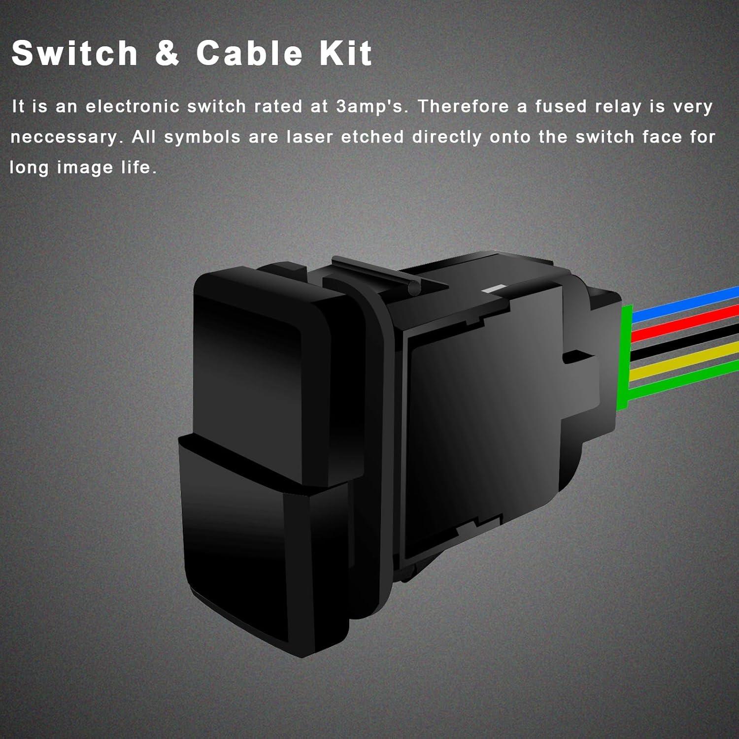 Interruptor dual 12V 3A BACAUTOPARTS para Toyota Prado Hilux