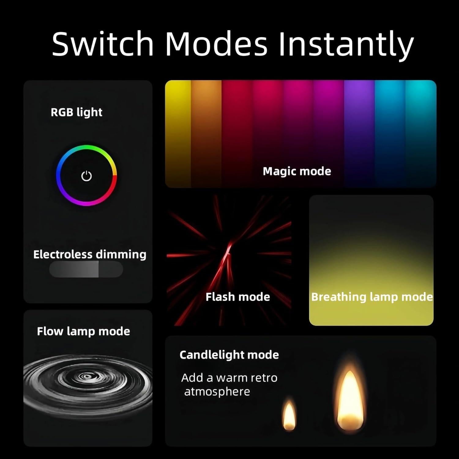 Lámpara de Atmósfera LED Suxuangou USB - 7 Modos de Color