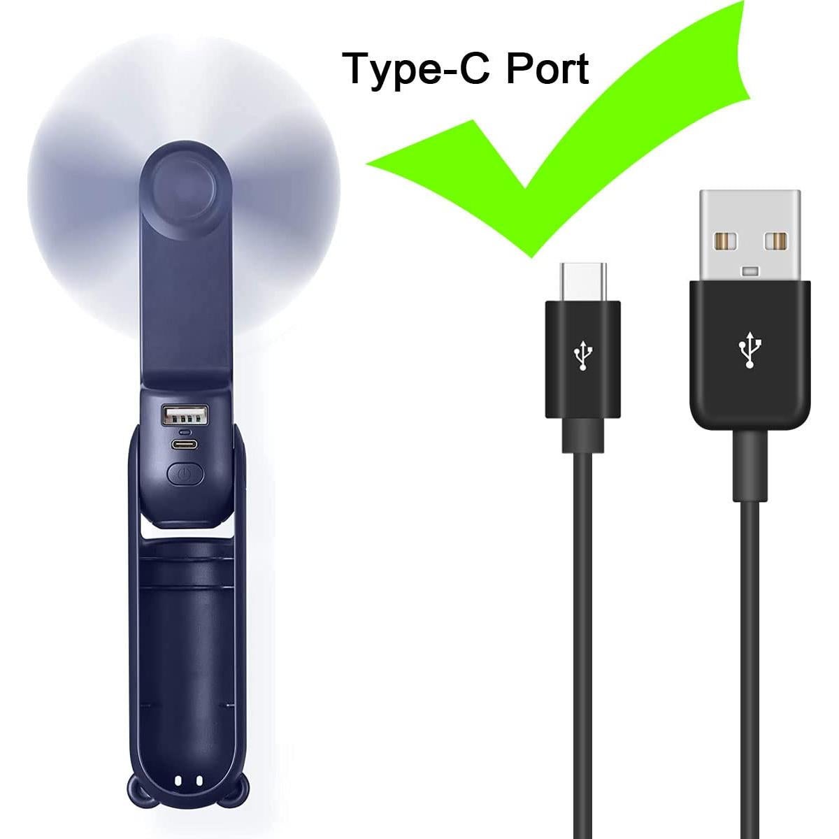 Cable de carga USB C 1.5m para ventiladores JISULIFE y más