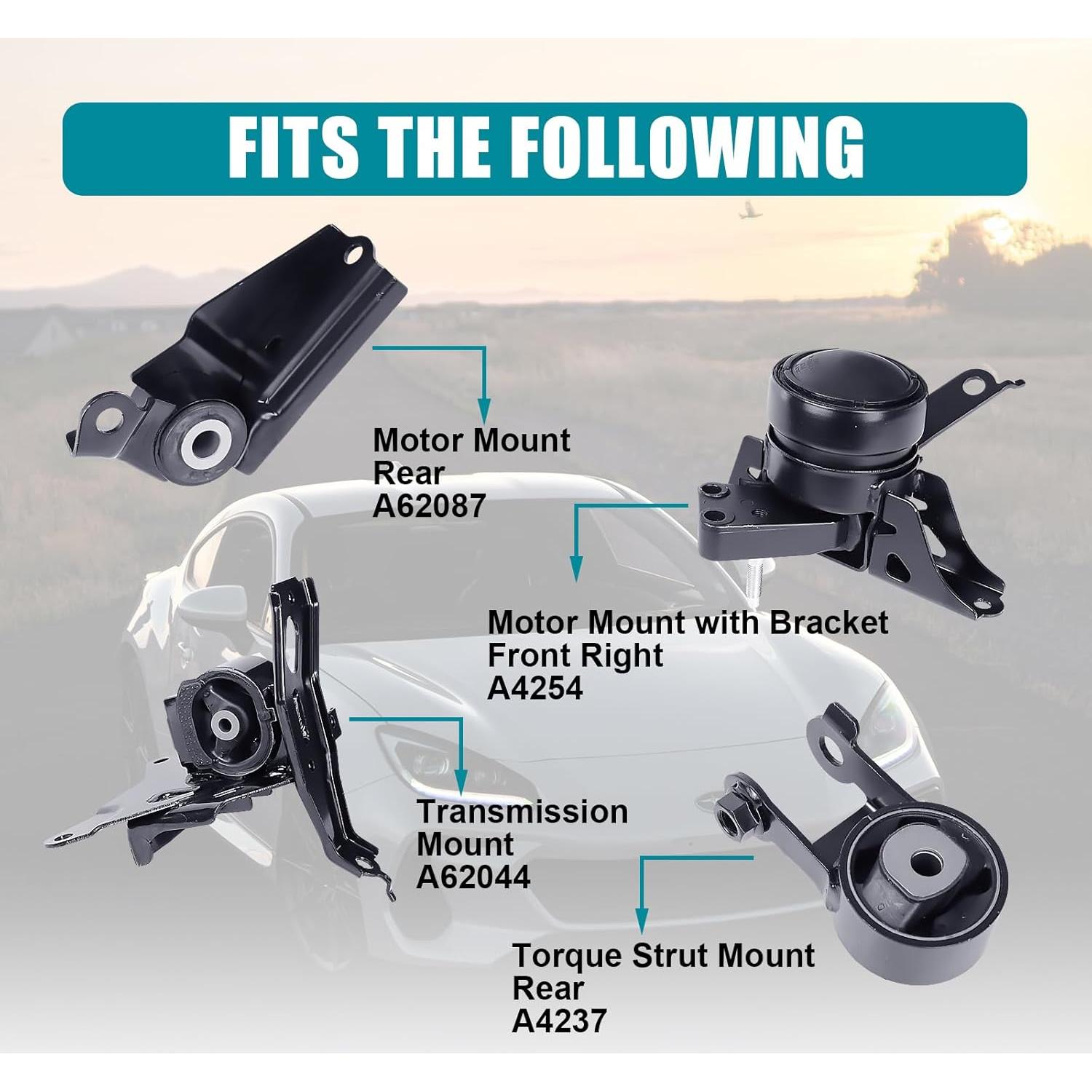 Kit de Montaje de Motor BEBLEPANY para Toyota Yaris 1.5L 06-11 15-17