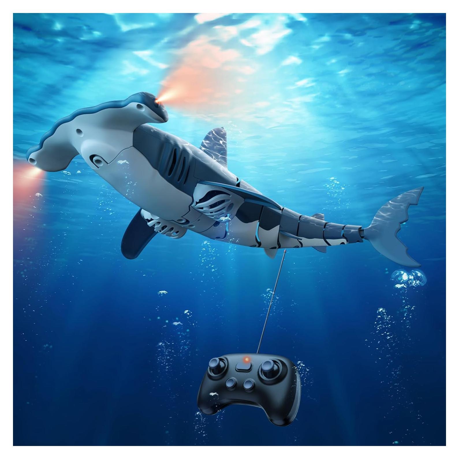 Juguete Tiburón Control Remoto Fygurso Azul 35cm IPX7