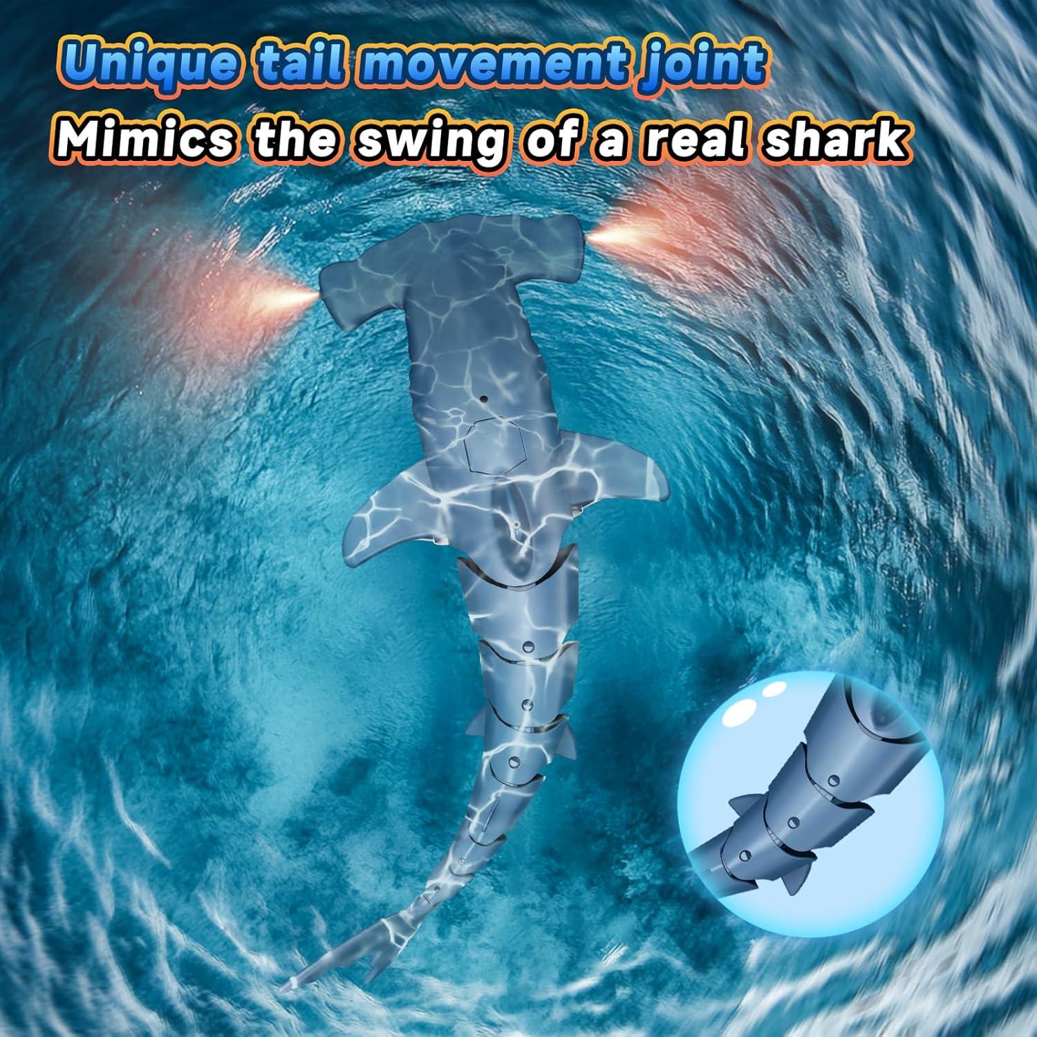 Juguete Tiburón Control Remoto Fygurso Azul 35cm IPX7