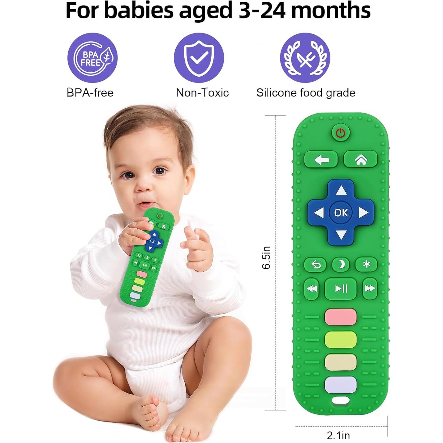 Mordedor de Silicona Verde Chuya Control Remoto para Bebés