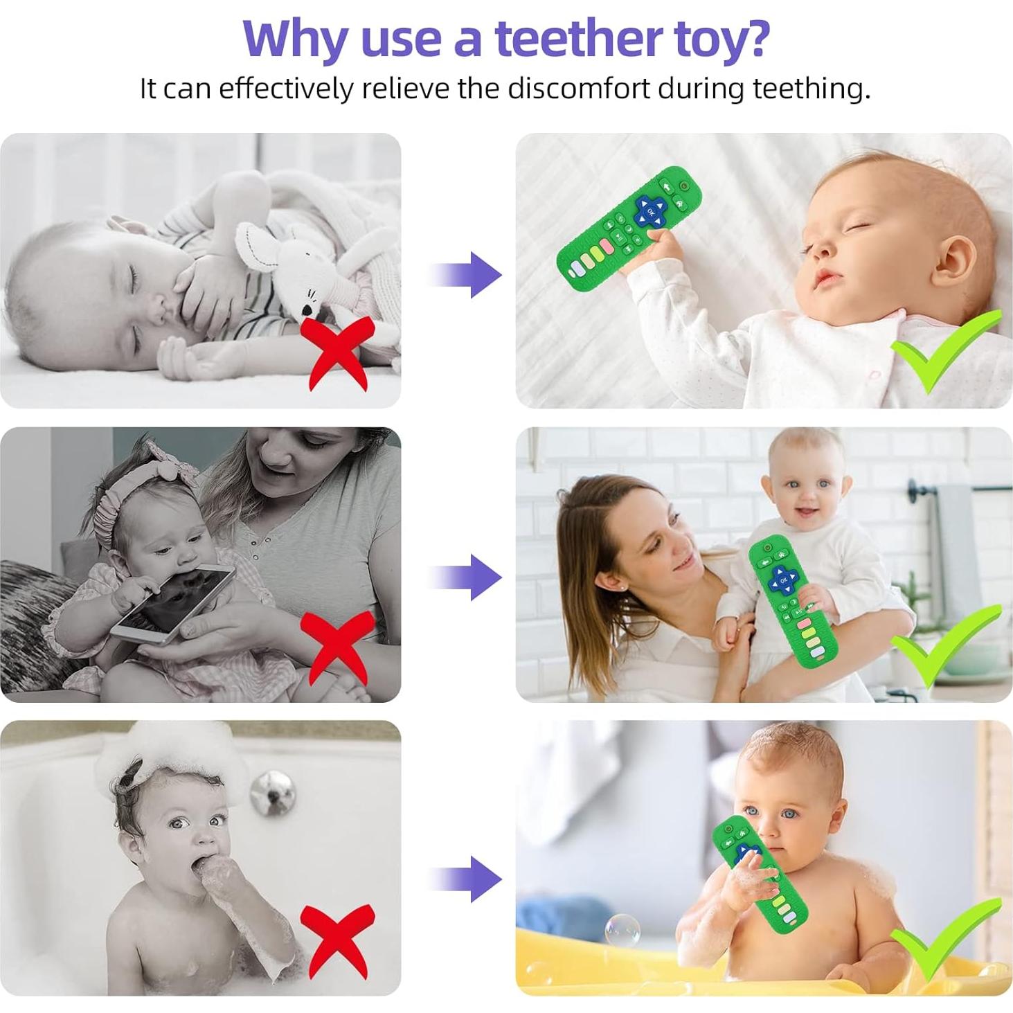 Mordedor de Silicona Verde Chuya Control Remoto para Bebés