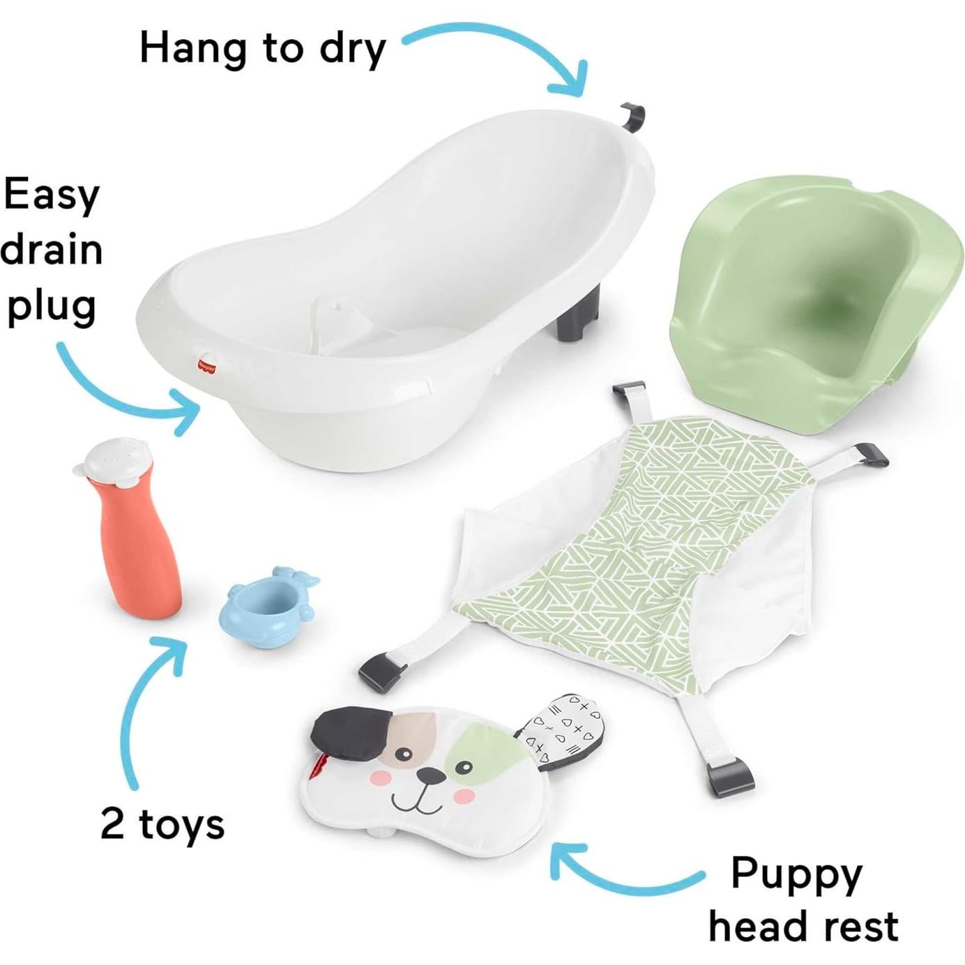 Bañera 4 en 1 Fisher-Price Sling 'n Seat para Bebés