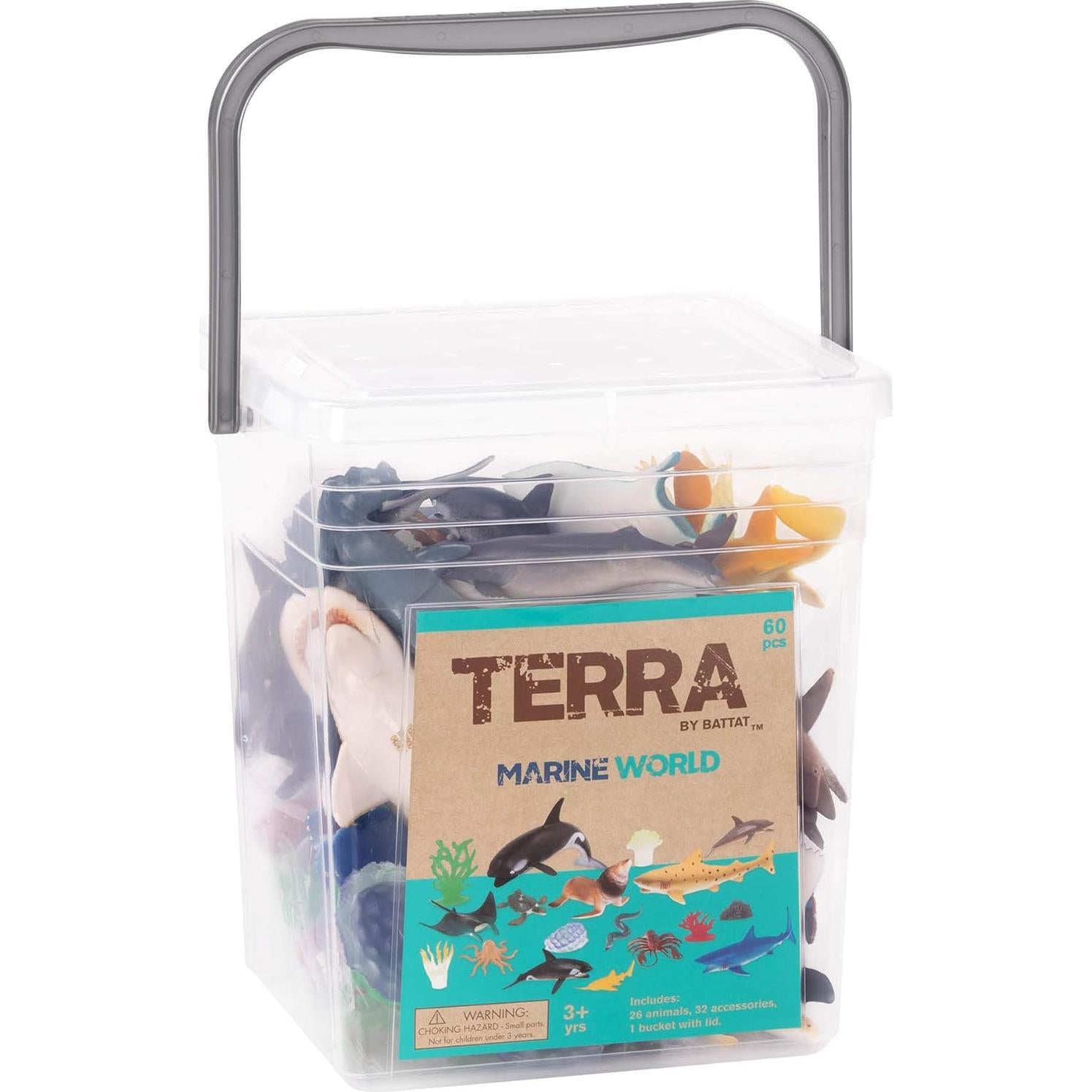 Set de Juguetes de Animales Marinos Terra by Battat - 60 Piezas