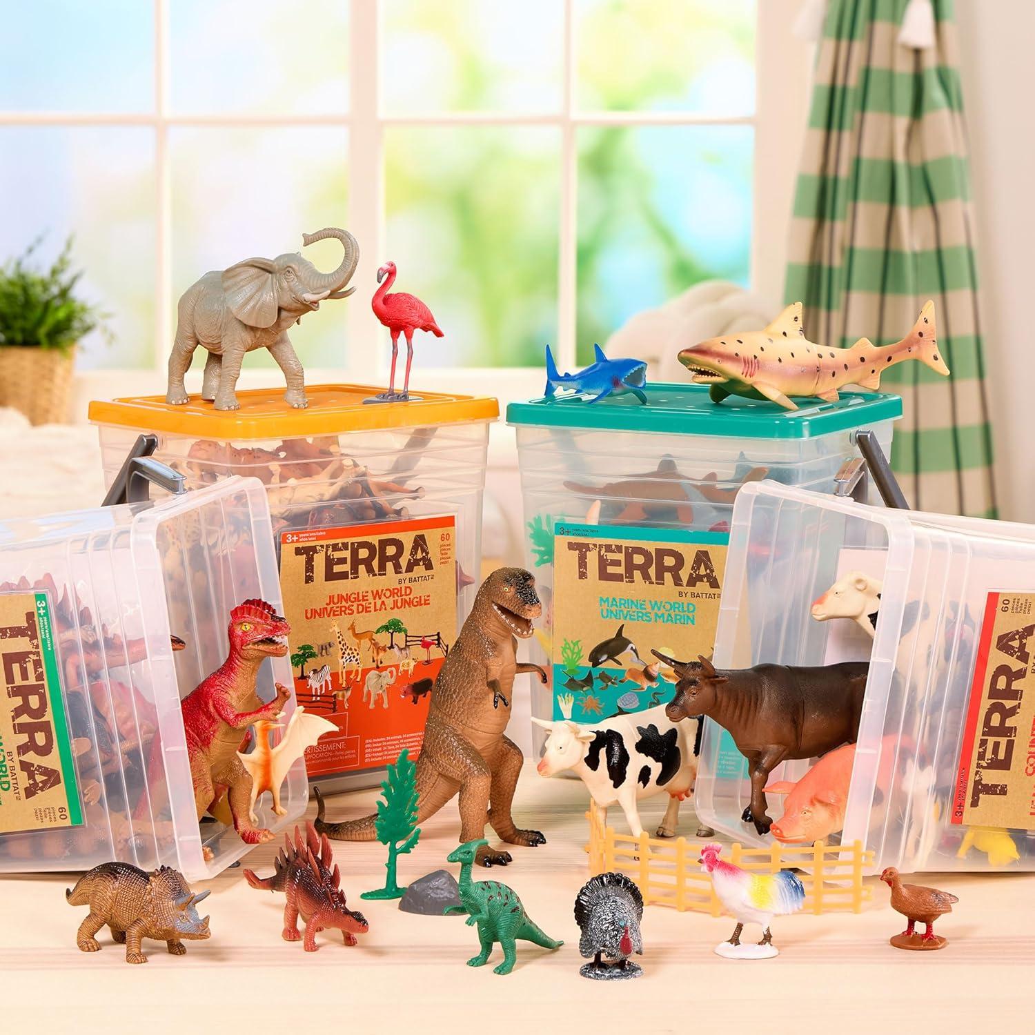 Set de Juguetes de Animales Marinos Terra by Battat - 60 Piezas