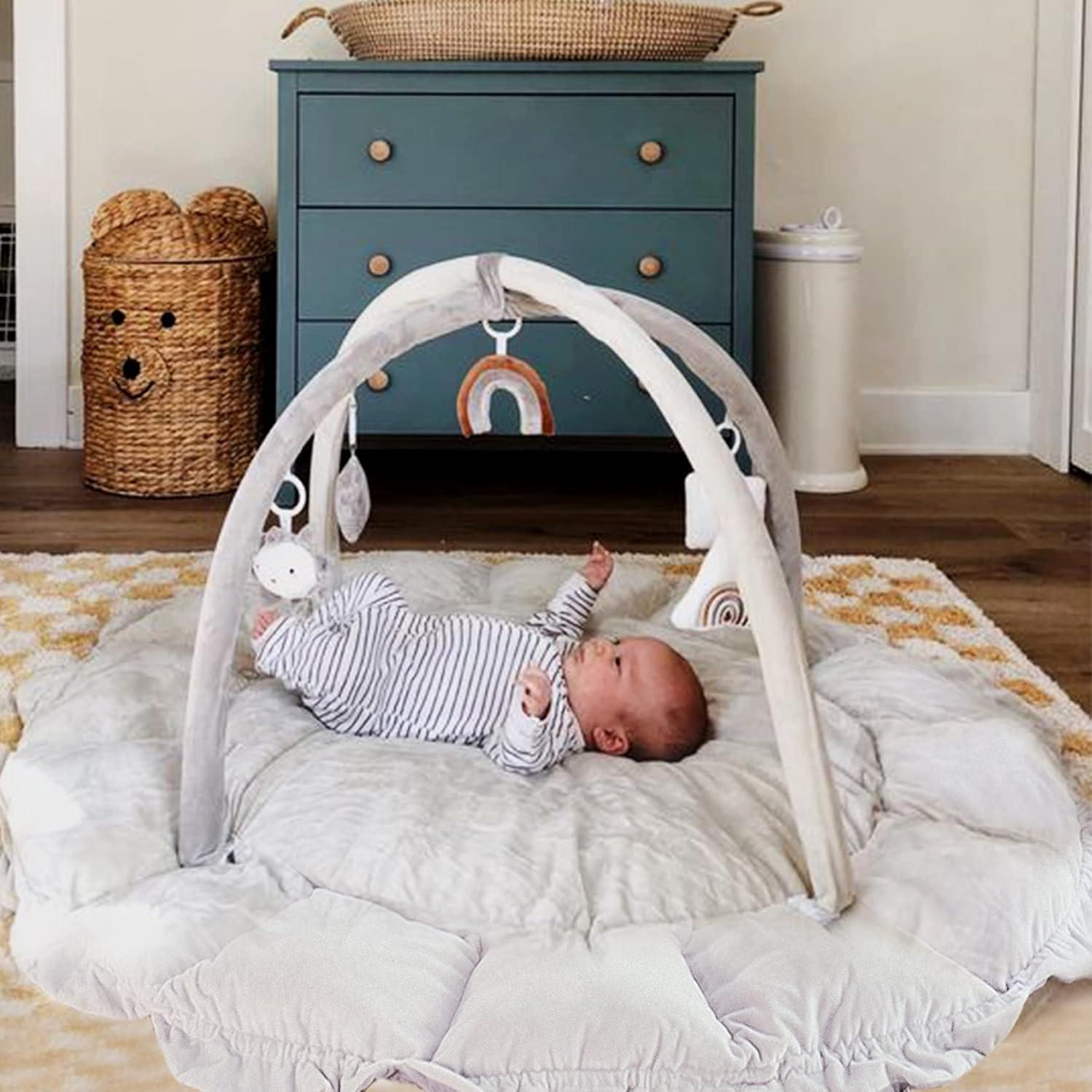 Gimnasio de Juego 5 en 1 para Bebés - Gris - 6 Juguetes