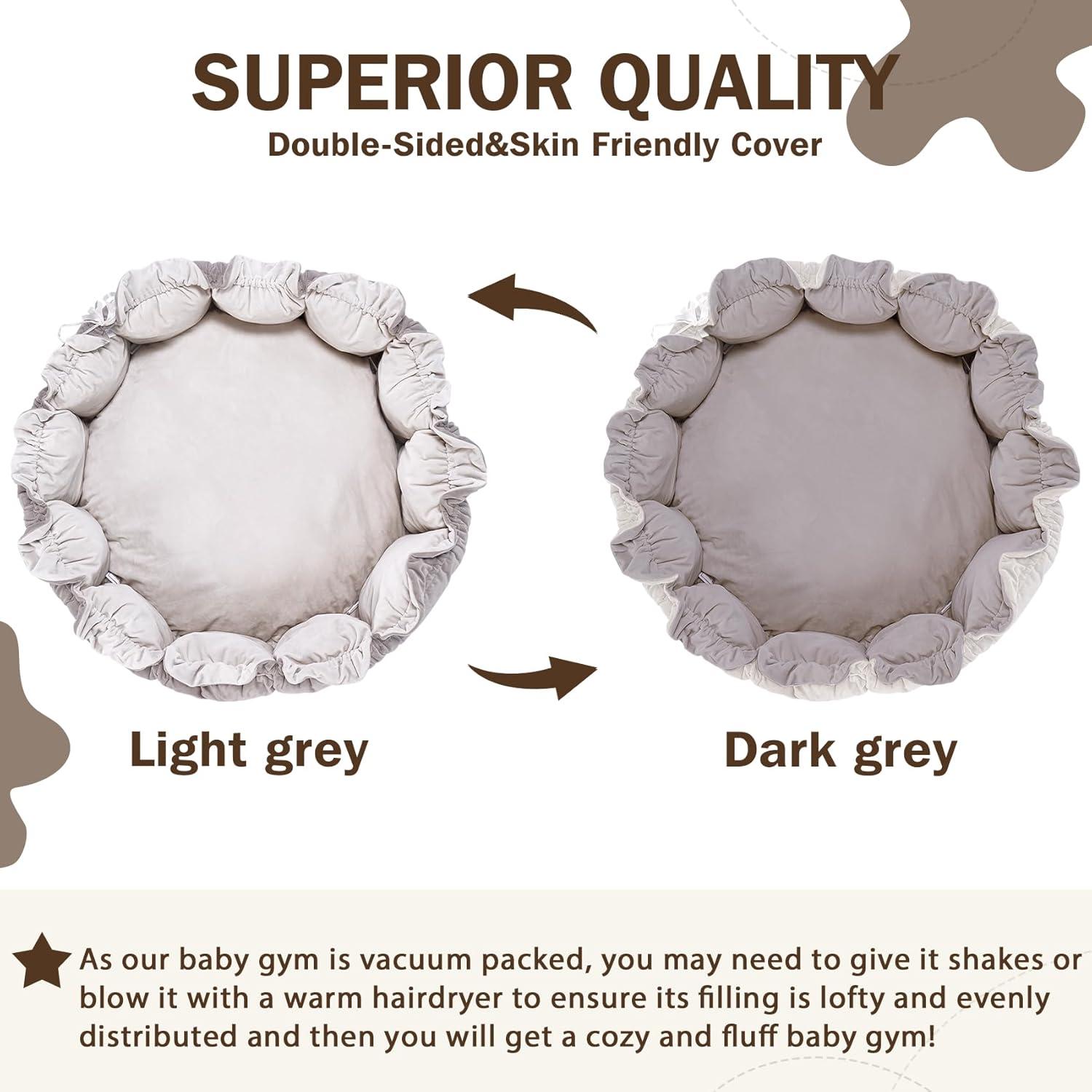 Gimnasio de Juego 5 en 1 para Bebés - Gris - 6 Juguetes