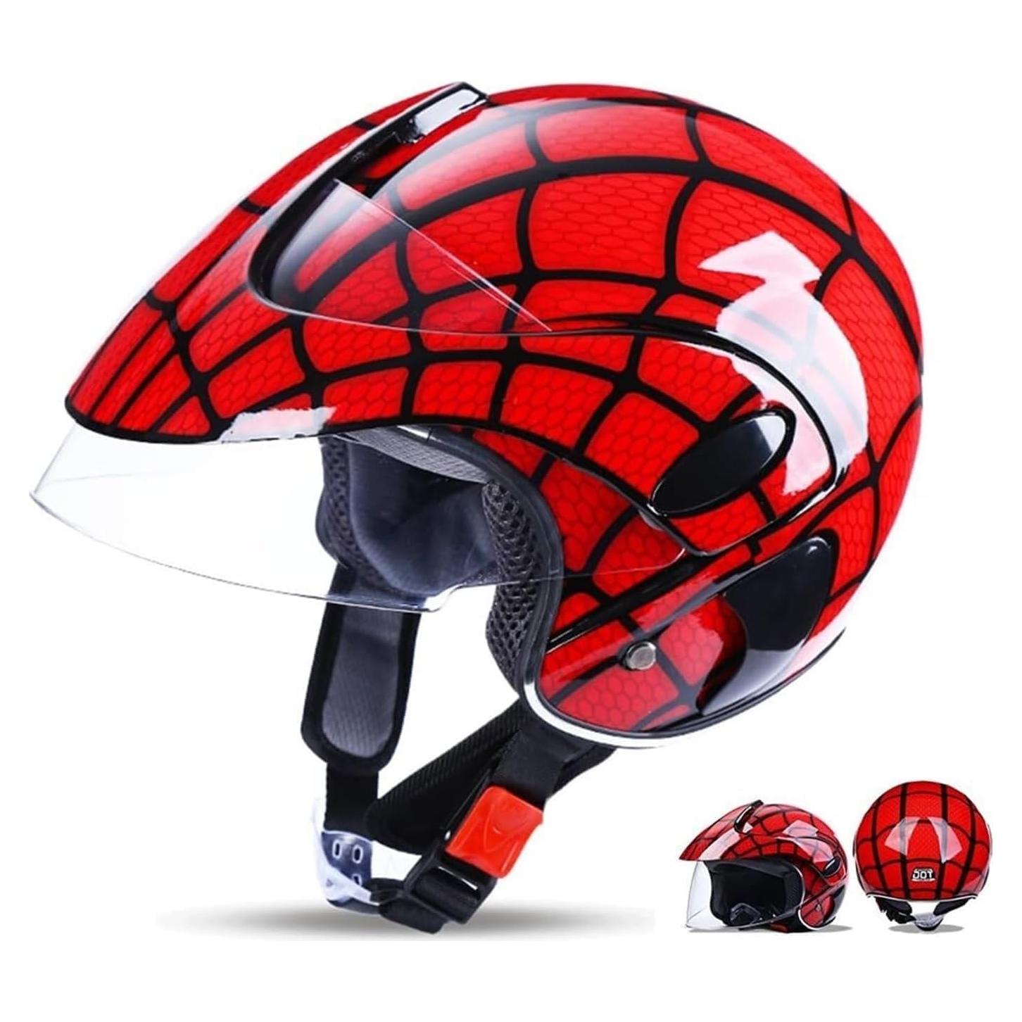 Casco de Motocicleta TYHJWLKJ FHG-56R8 Rojo Brillante 3/4