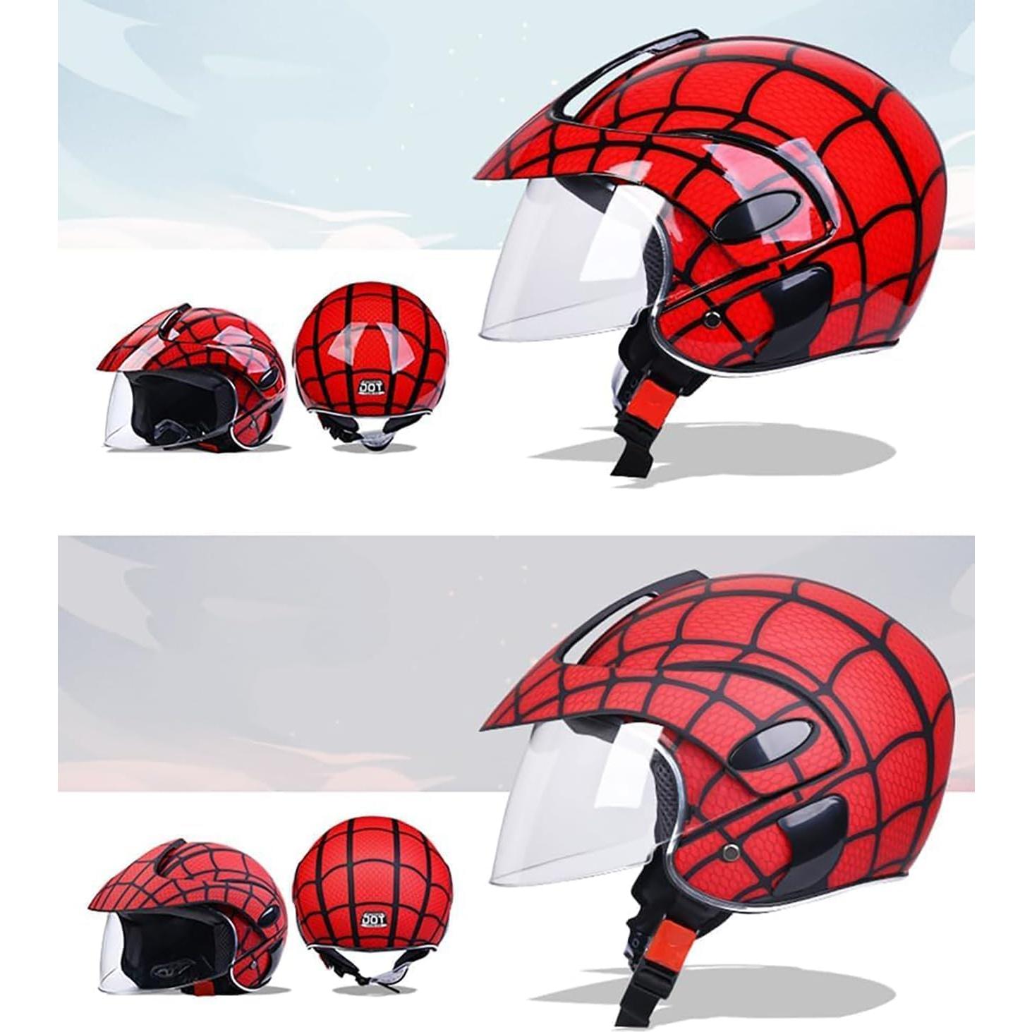 Casco de Motocicleta TYHJWLKJ FHG-56R8 Rojo Brillante 3/4