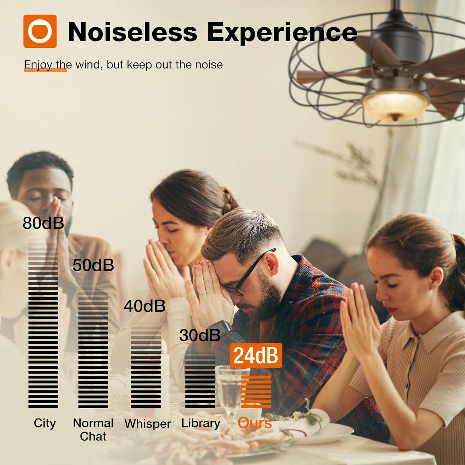 Ventilador de Techo Exterior Addlon 50.8cm con Luz y Control Remoto