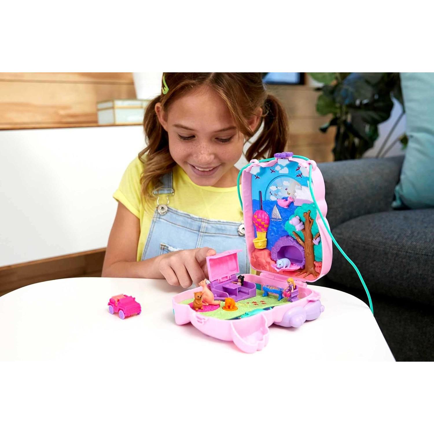 Conjunto de Juguetes Polly Pocket Koala con 2 Muñecas y 5 Animales