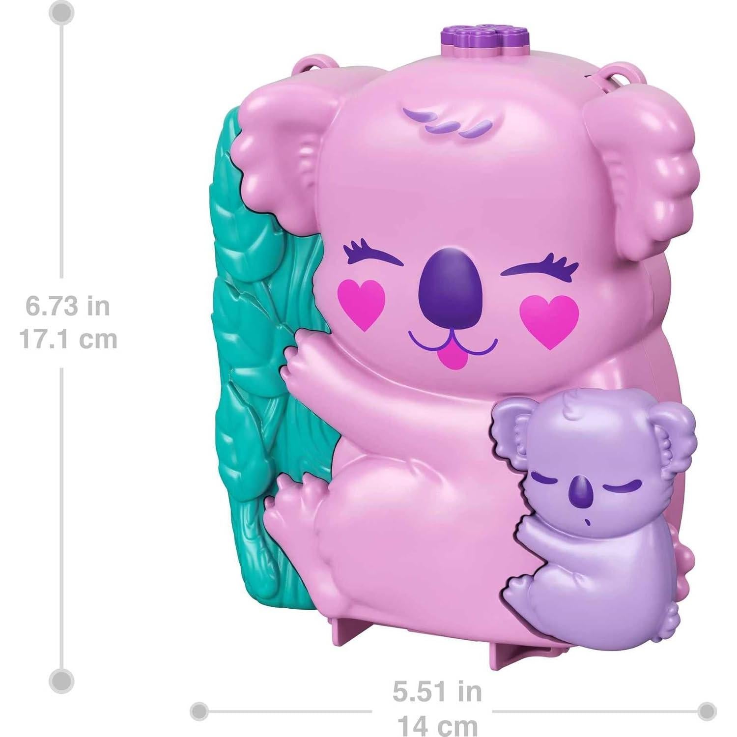 Conjunto de Juguetes Polly Pocket Koala con 2 Muñecas y 5 Animales
