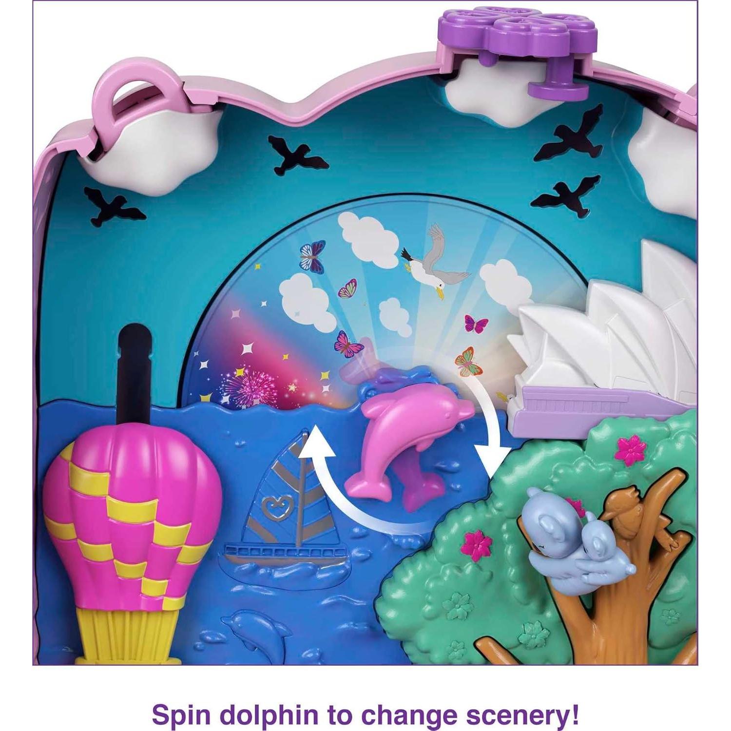 Conjunto de Juguetes Polly Pocket Koala con 2 Muñecas y 5 Animales