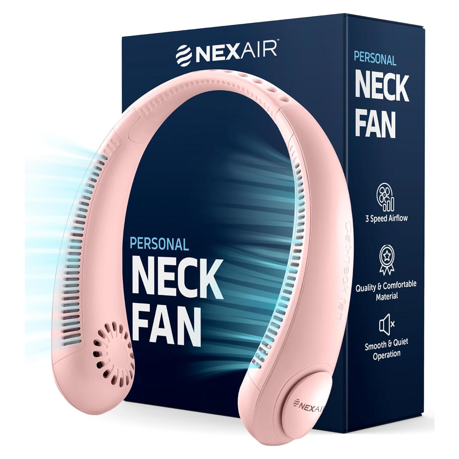 Ventilador de Cuello NEXAIR NF011-PK Recargable 3 Velocidades