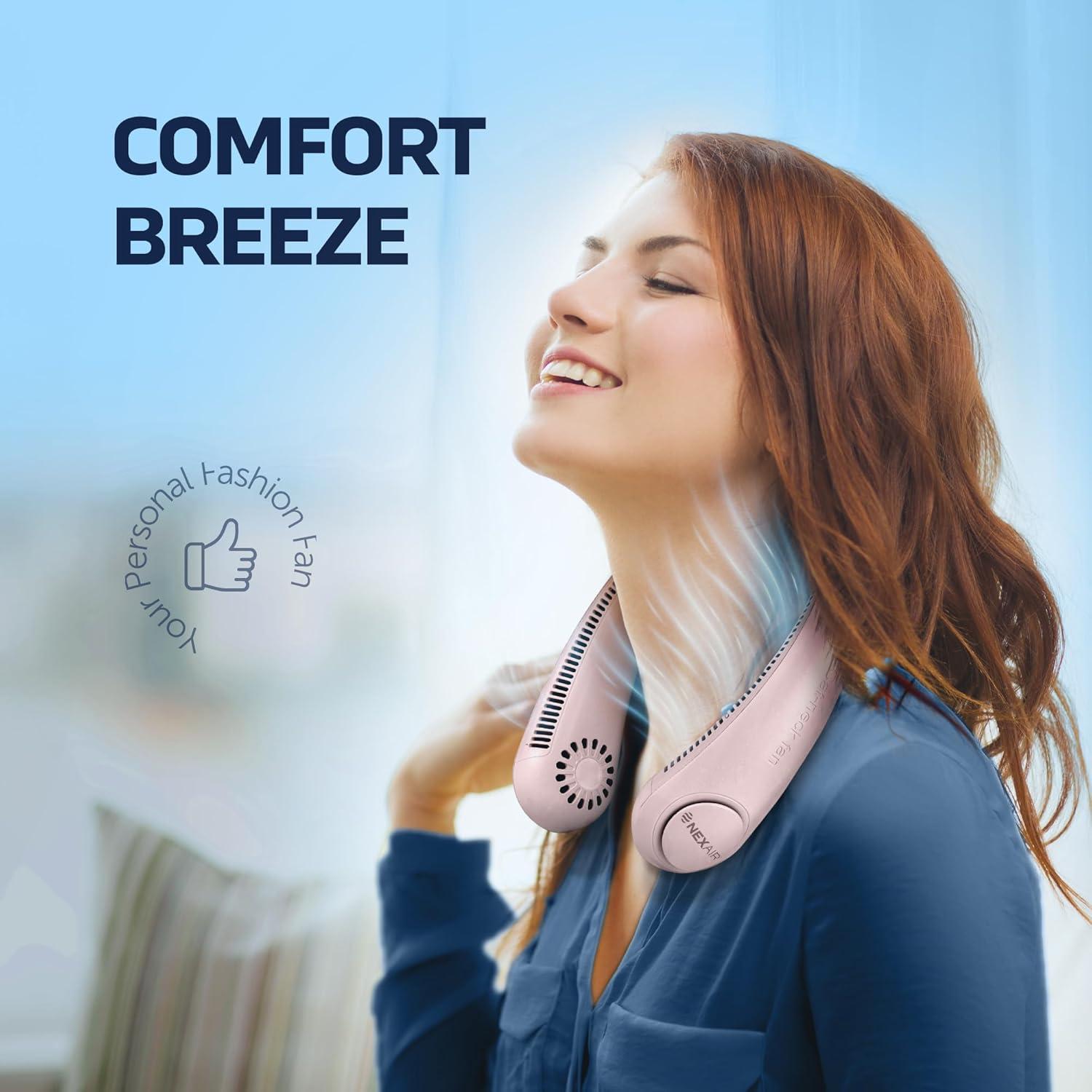 Ventilador de Cuello NEXAIR NF011-PK Recargable 3 Velocidades