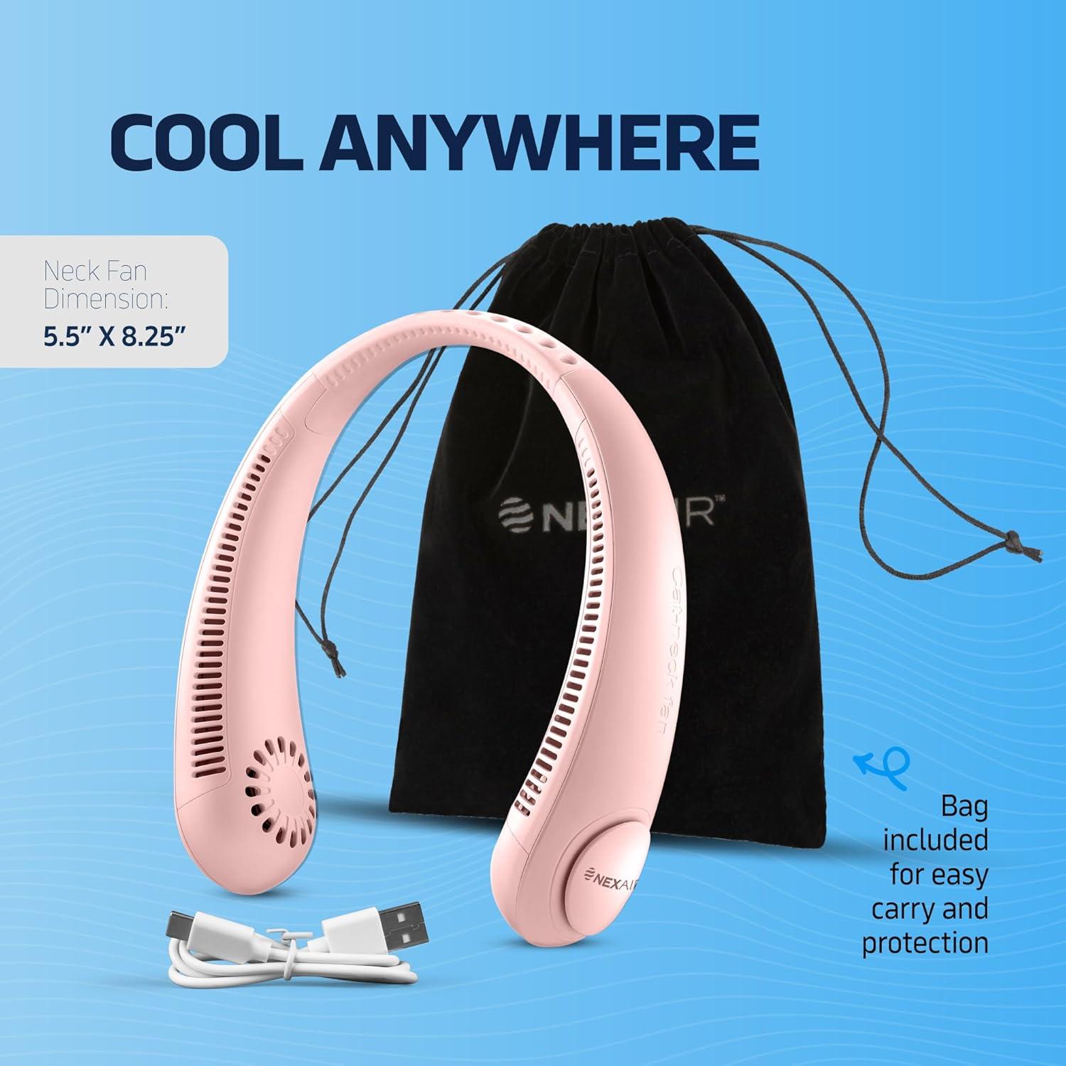 Ventilador de Cuello NEXAIR NF011-PK Recargable 3 Velocidades