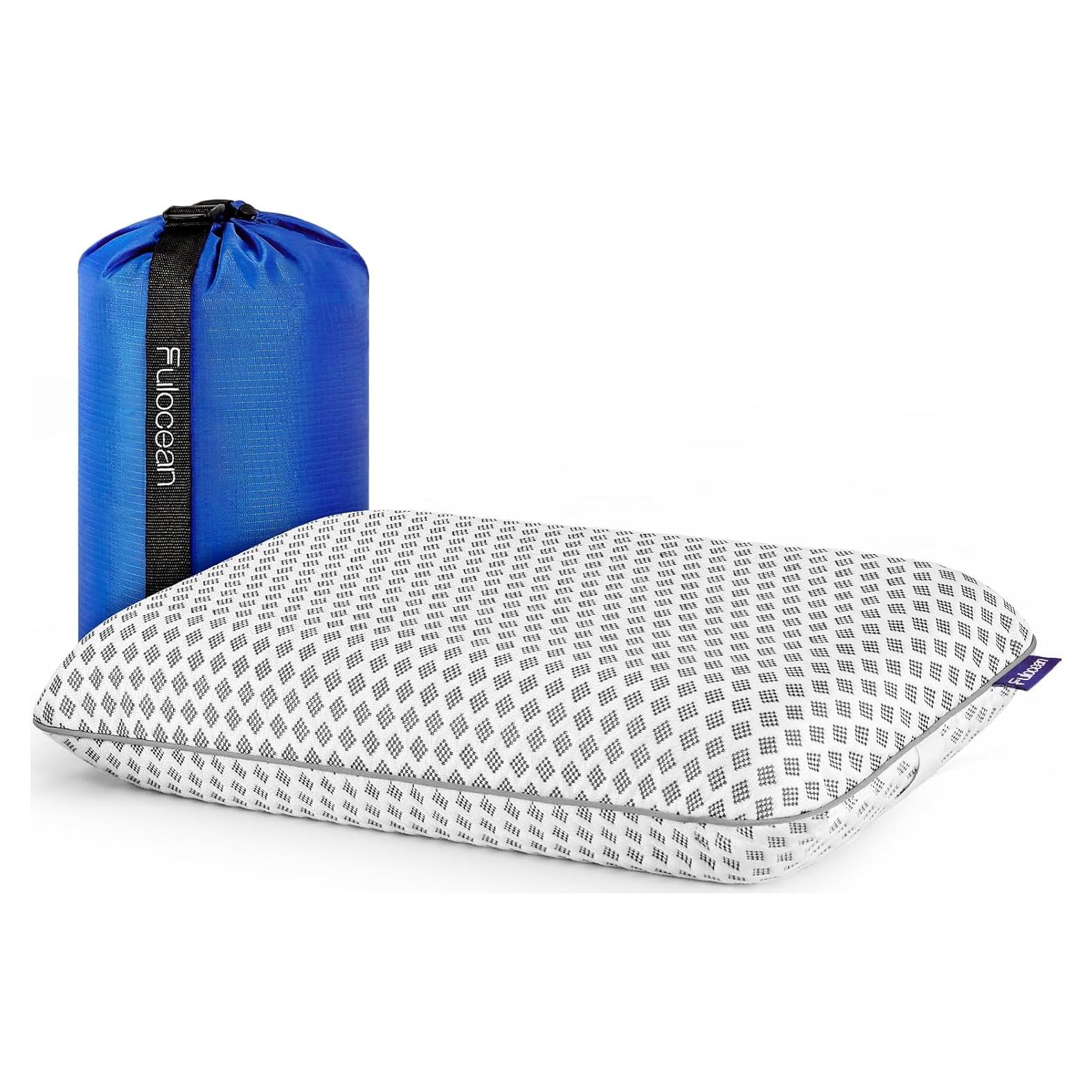 Almohada de Viaje Fulocean Mediana Espuma de Memoria Gris