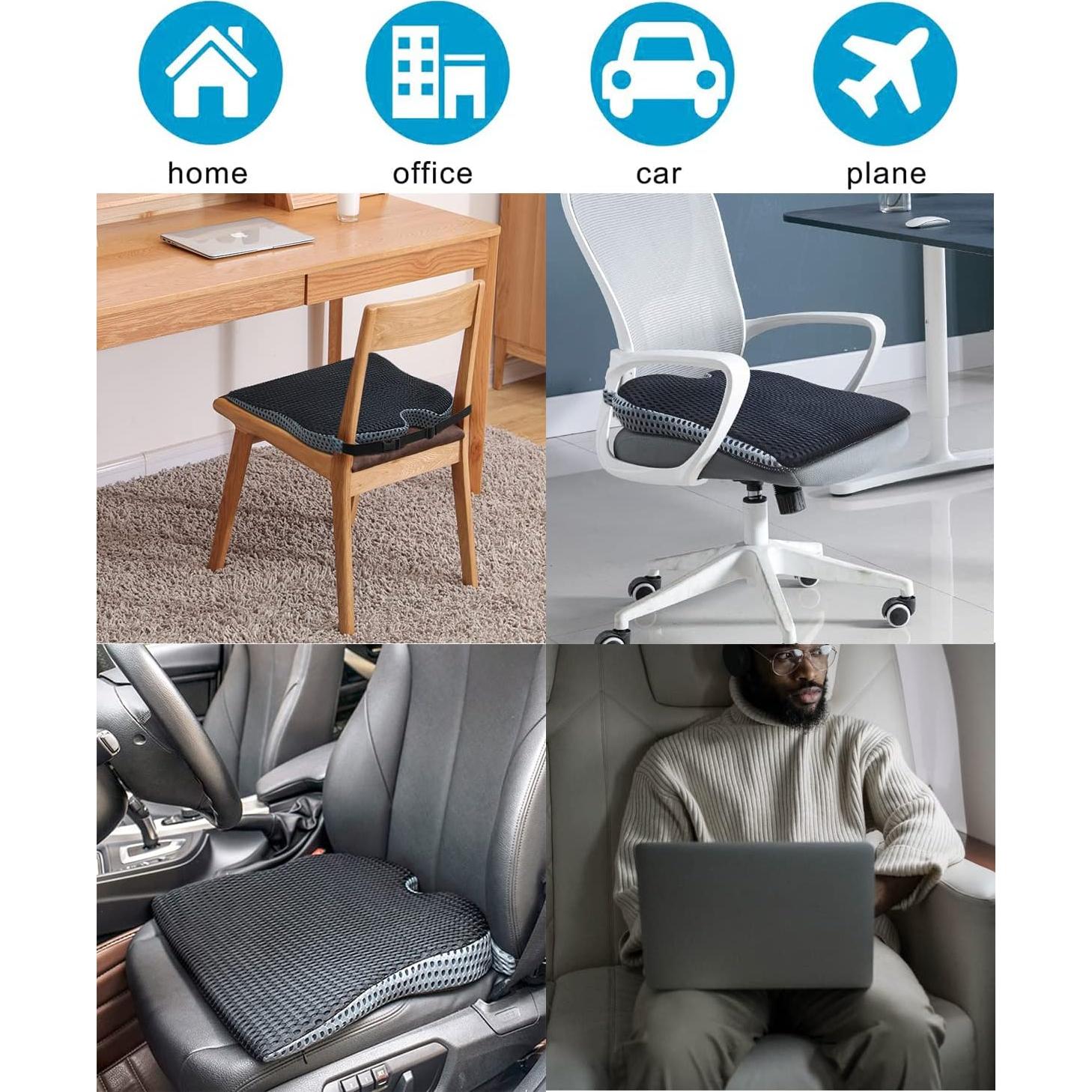 Cojín de cuña MargGona para asiento de coche y oficina - Espuma viscoelástica