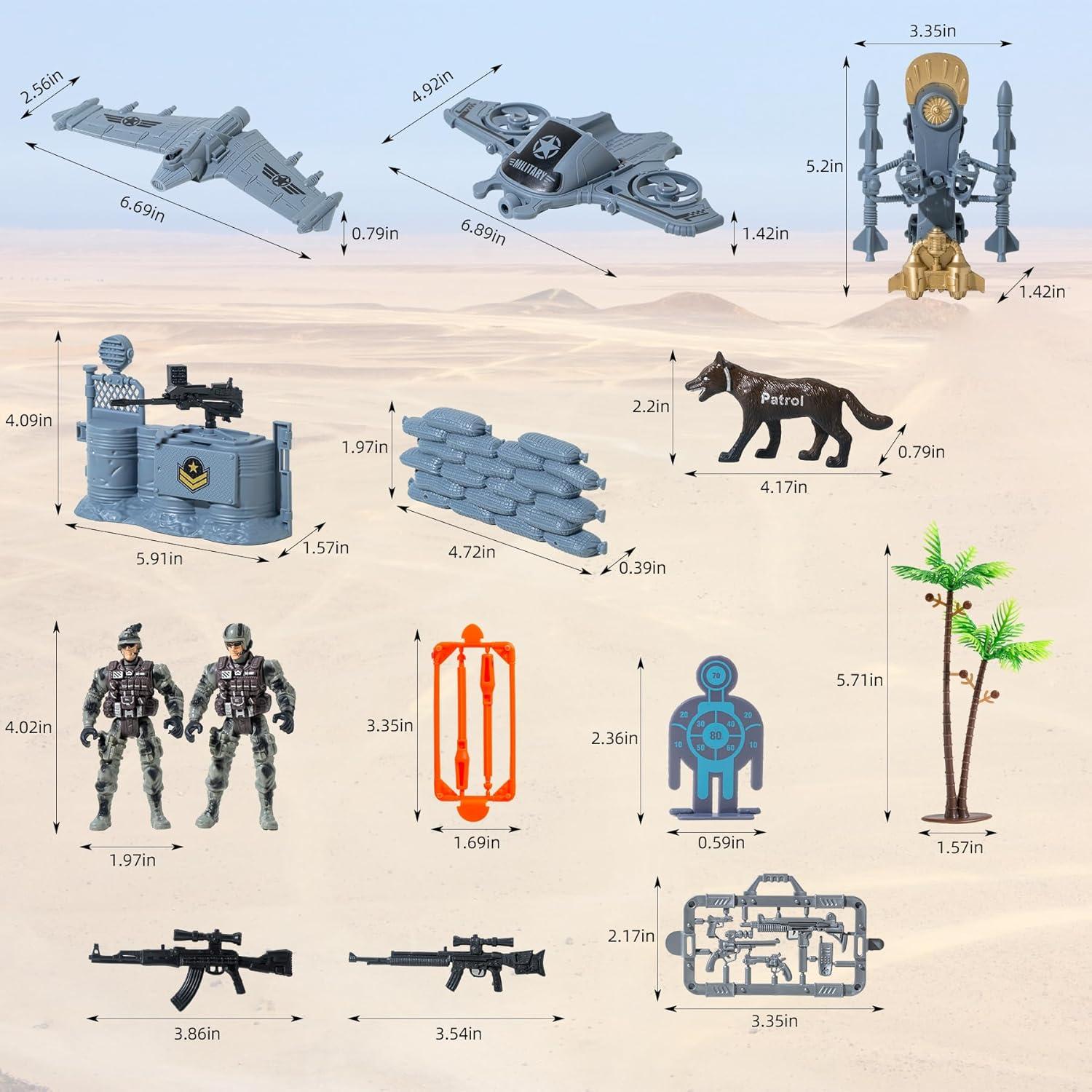 Conjunto de Figuras de Soldados Militares Wbzle 12PCS