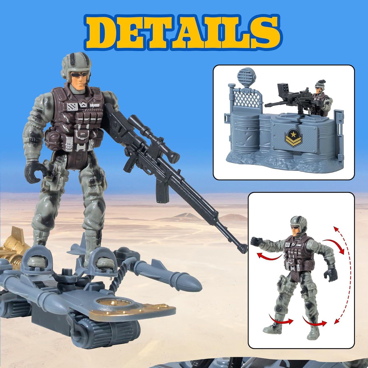 Conjunto de Figuras de Soldados Militares Wbzle 12PCS