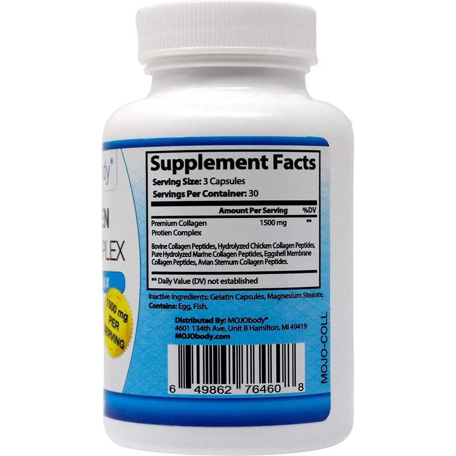 Cápsulas de Colágeno Múltiple MOJObody 1800mg 90 Cápsulas