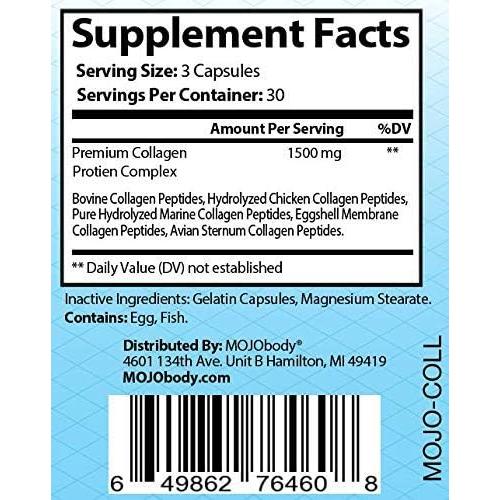 Cápsulas de Colágeno Múltiple MOJObody 1800mg 90 Cápsulas