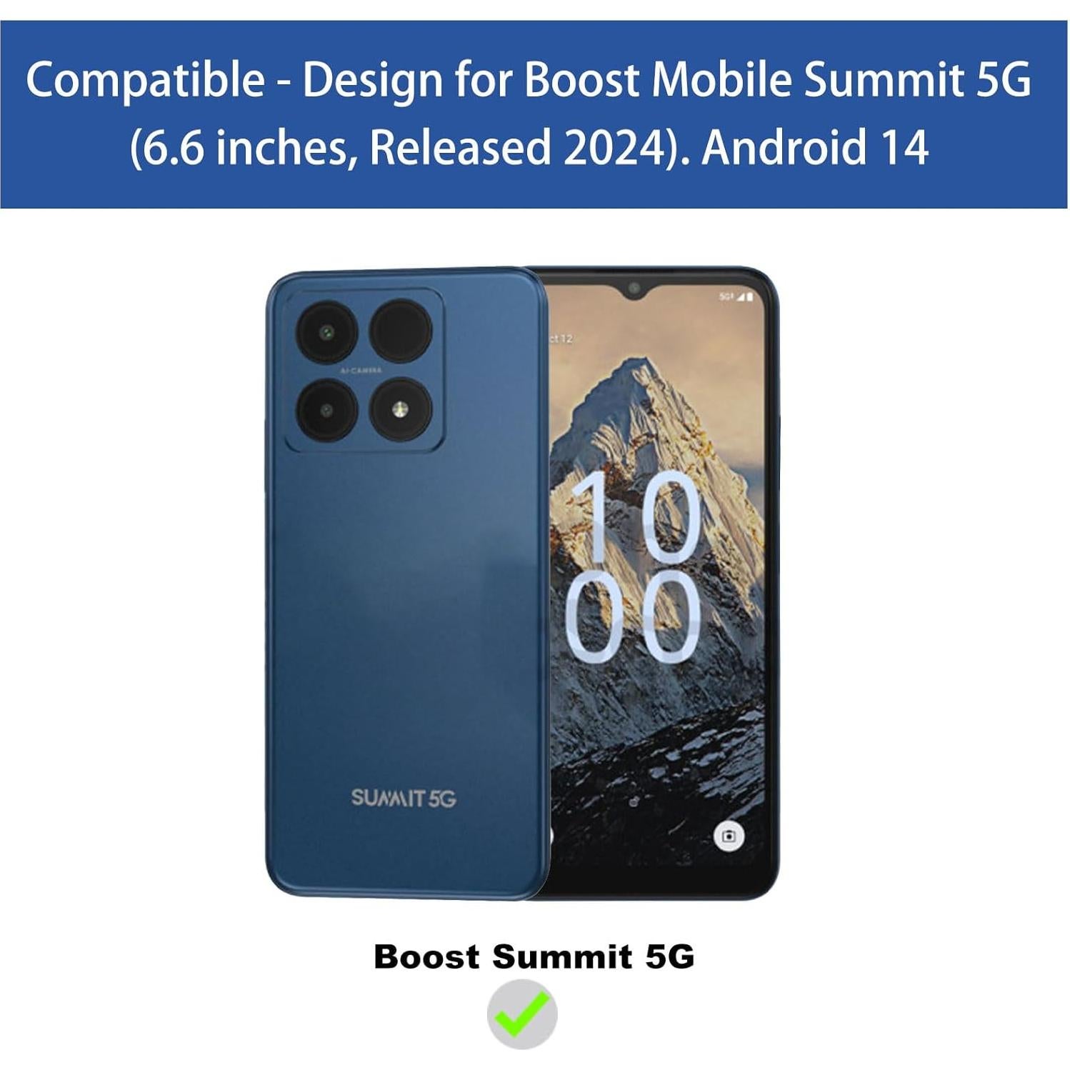 Funda Ailiber para Boost Summit 5G con Protector Rojo