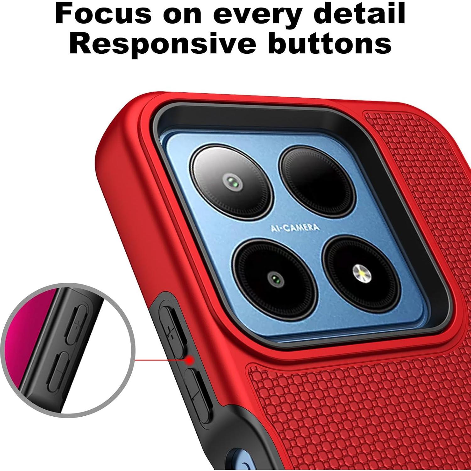 Funda Ailiber para Boost Summit 5G con Protector Rojo