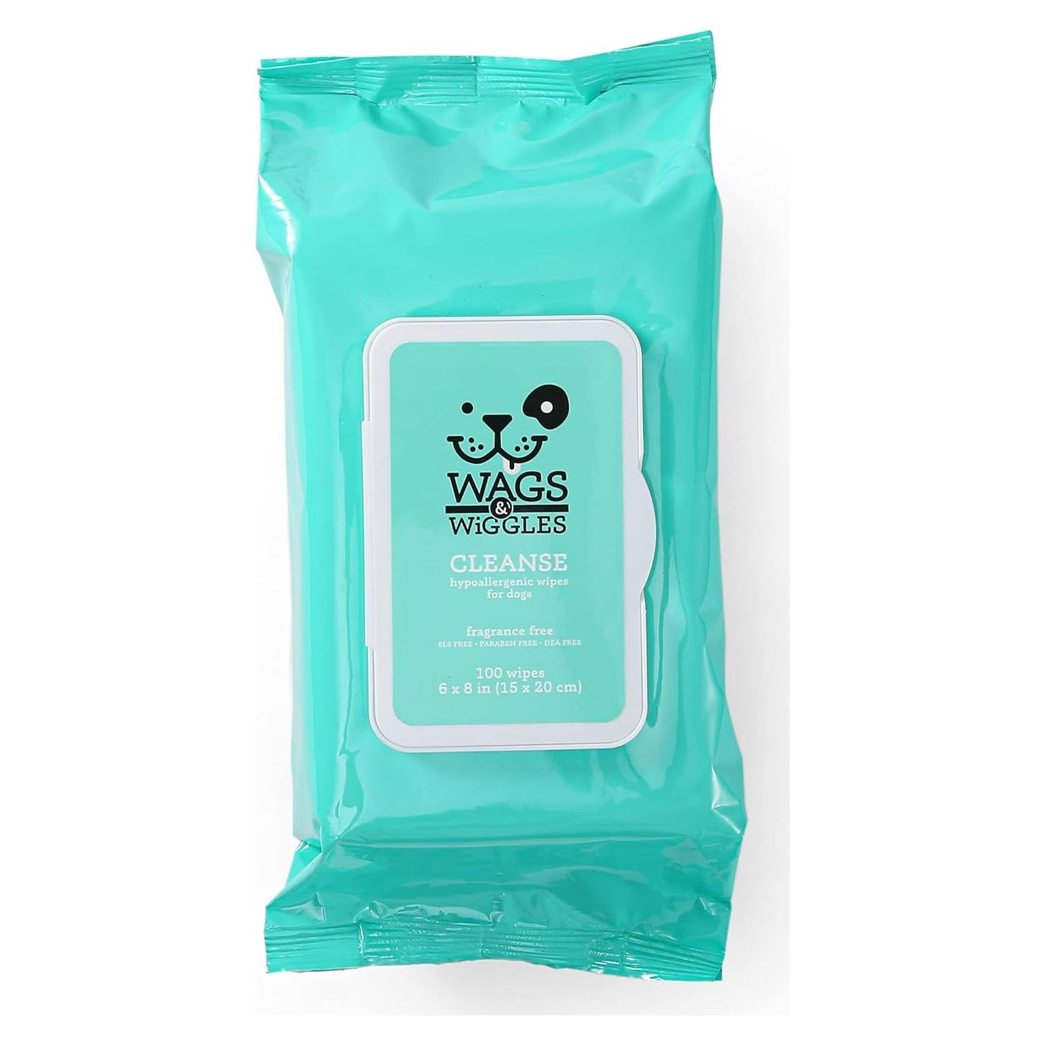 Toallitas Hipoalergénicas Wags & Wiggles 100ct para Perros