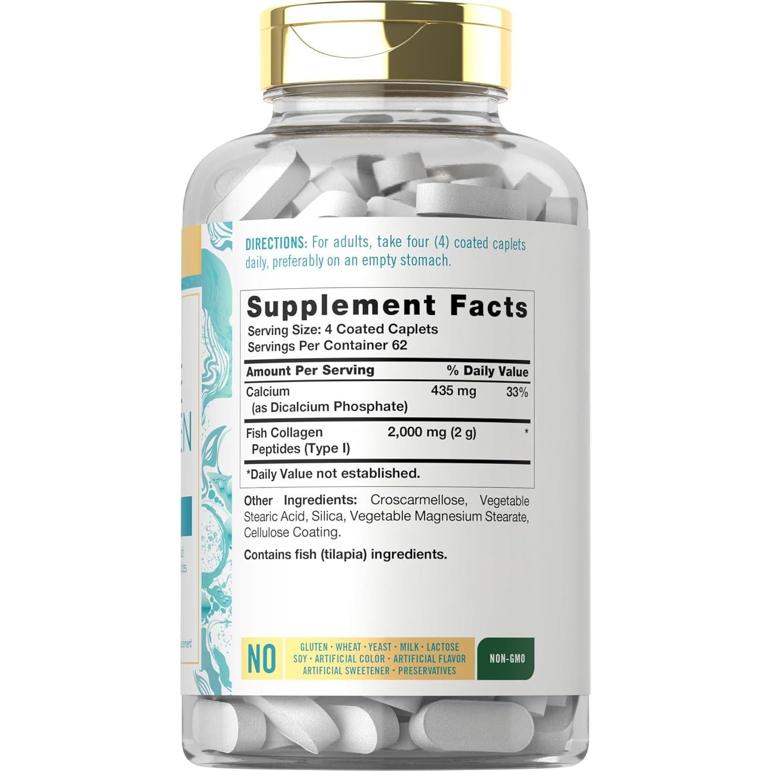 Píldoras de Colágeno Marino Carlyle 250 Tabletas 2000 mg