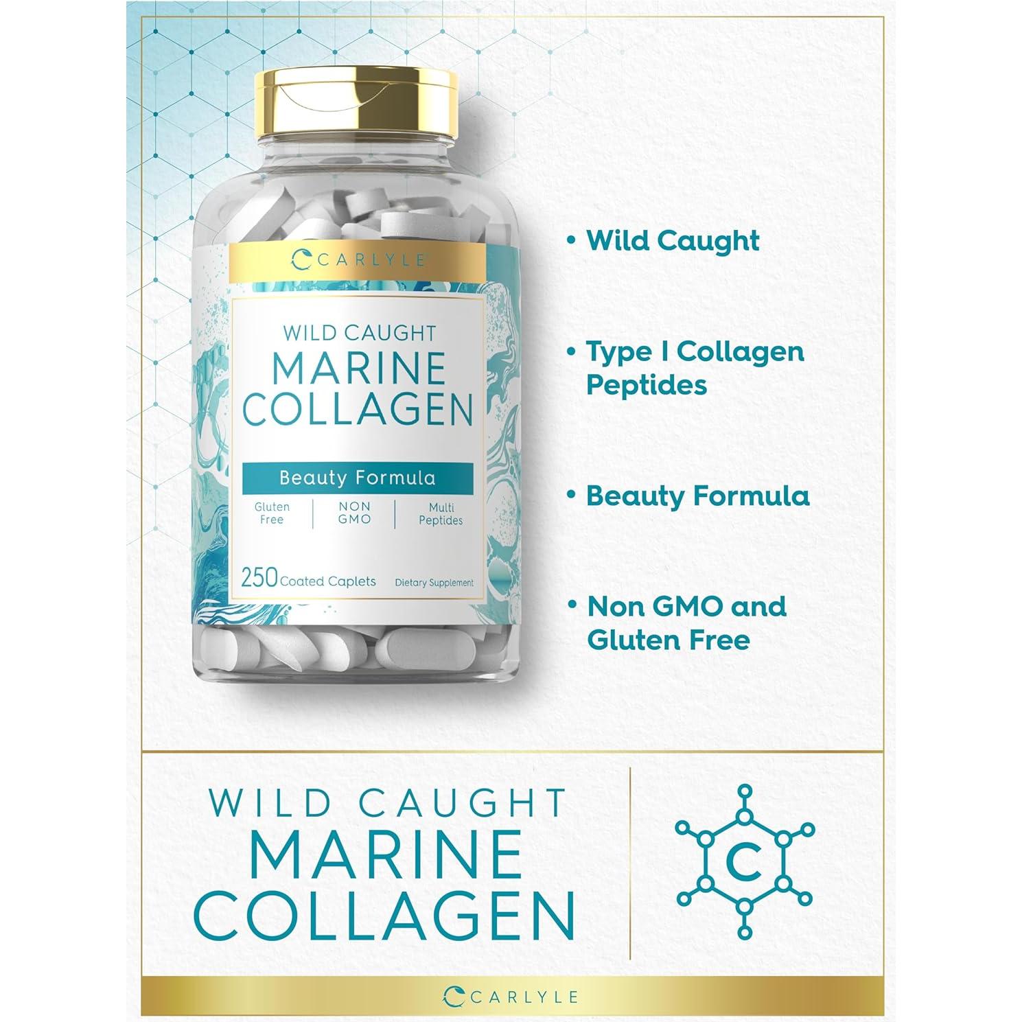 Píldoras de Colágeno Marino Carlyle 250 Tabletas 2000 mg
