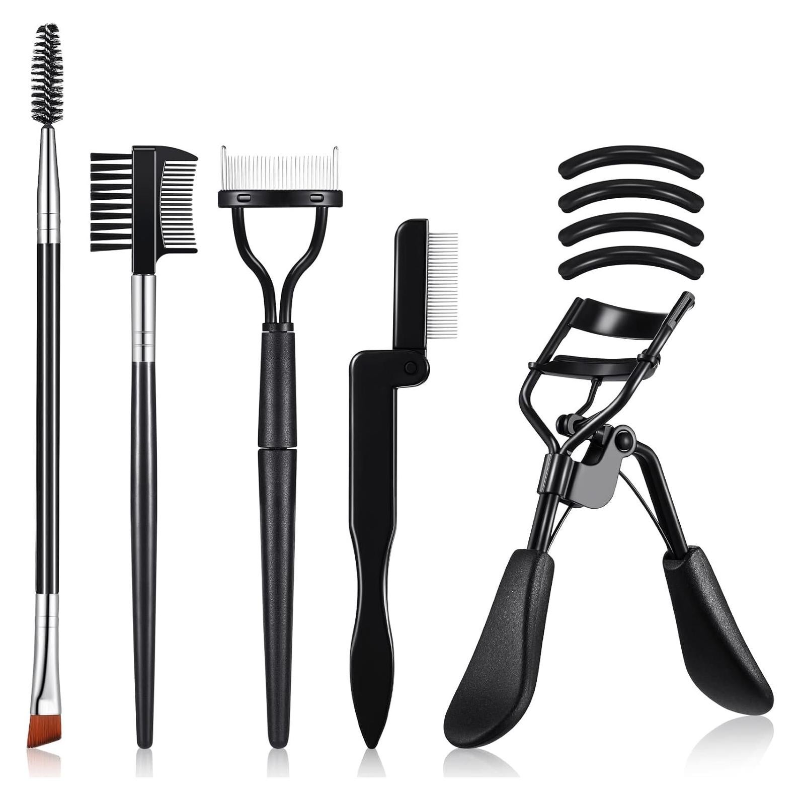 Rizador de Pestañas Perthlin con Kit de Cepillos y Peines