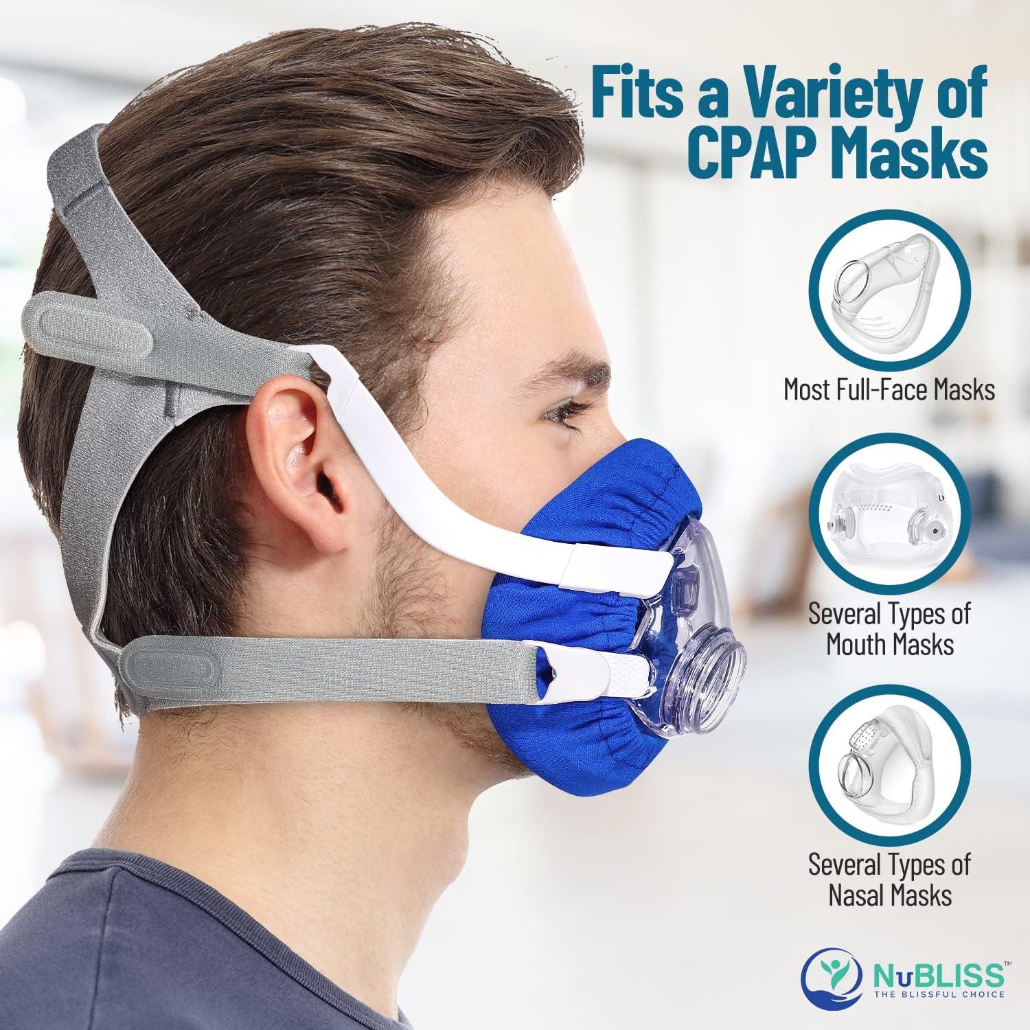 CPAP Mask Liners - FSA & HSA Eligible 4-Pack Soft Cushion Mask Cover Compatible with F20 & F10, A Variety of Nasal, Mouth Masks, and Most Full Face Masks - Washable, Reusable, Lightweight