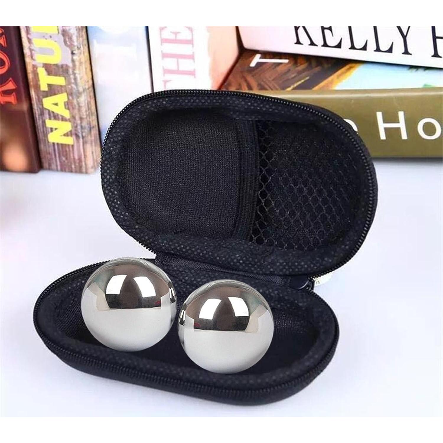 Juego de Bolas Baoding de Acero Inoxidable 40mm para Masaje