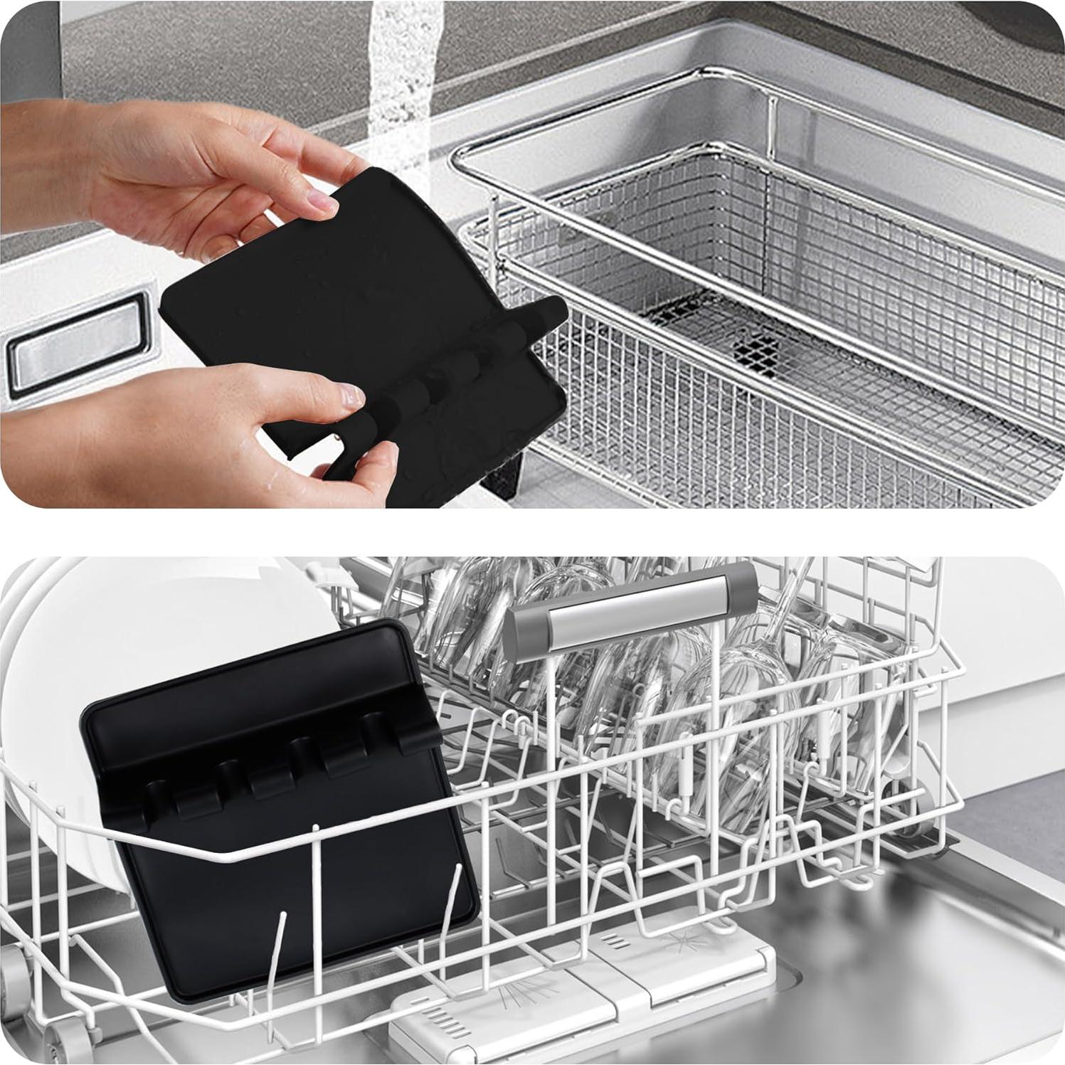 Alfombrilla de Silicona Multifuncional para Utensilios - Negro