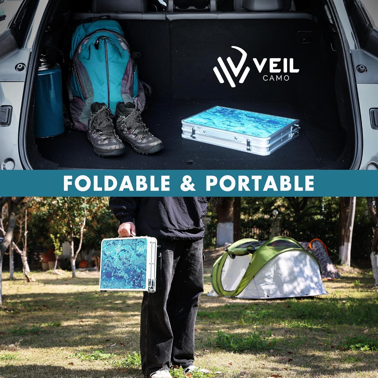 Mesa de Camping Plegable VILLEY 60x40 cm Ajustable Portátil