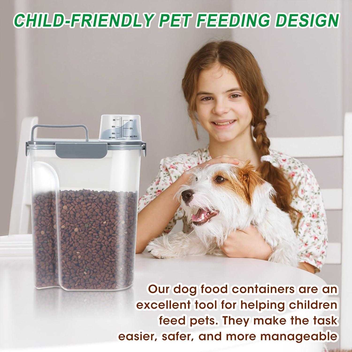 Contenedor de Alimentos para Mascotas TBMax 5L Hermético Gris