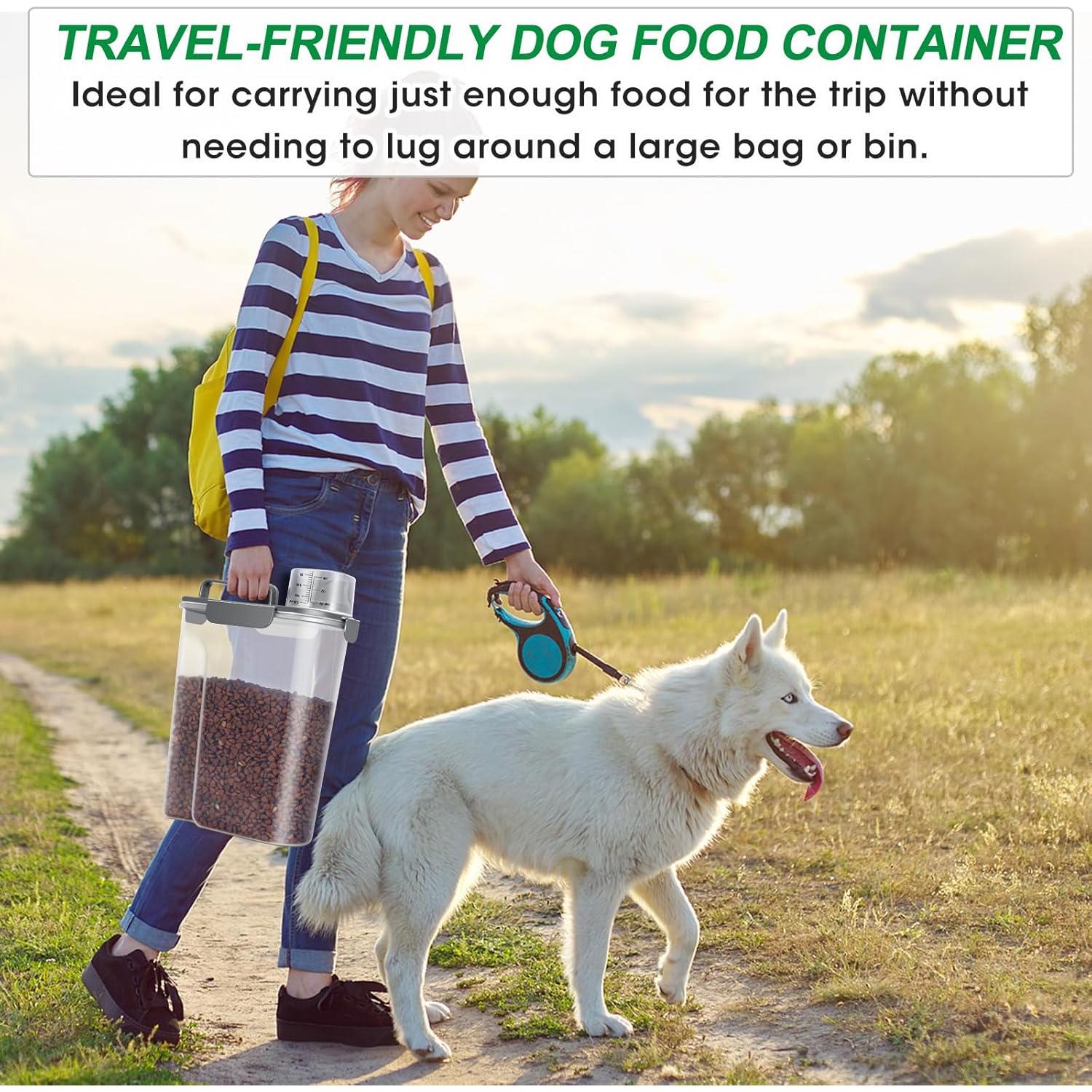 Contenedor de Alimentos para Mascotas TBMax 5L Hermético Gris