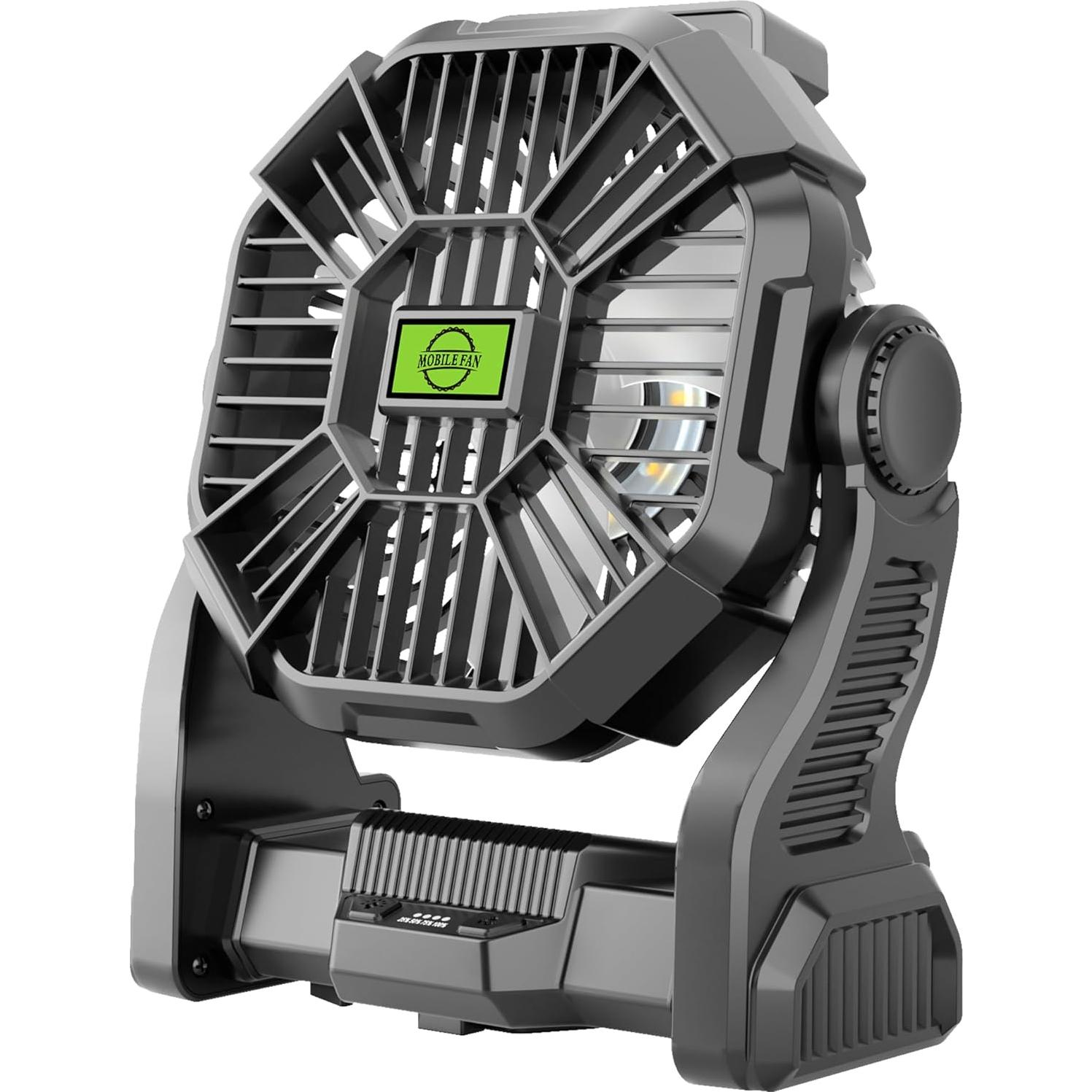 Ventilador Portátil Recargable TDLOL X23 Negro con Luz LED