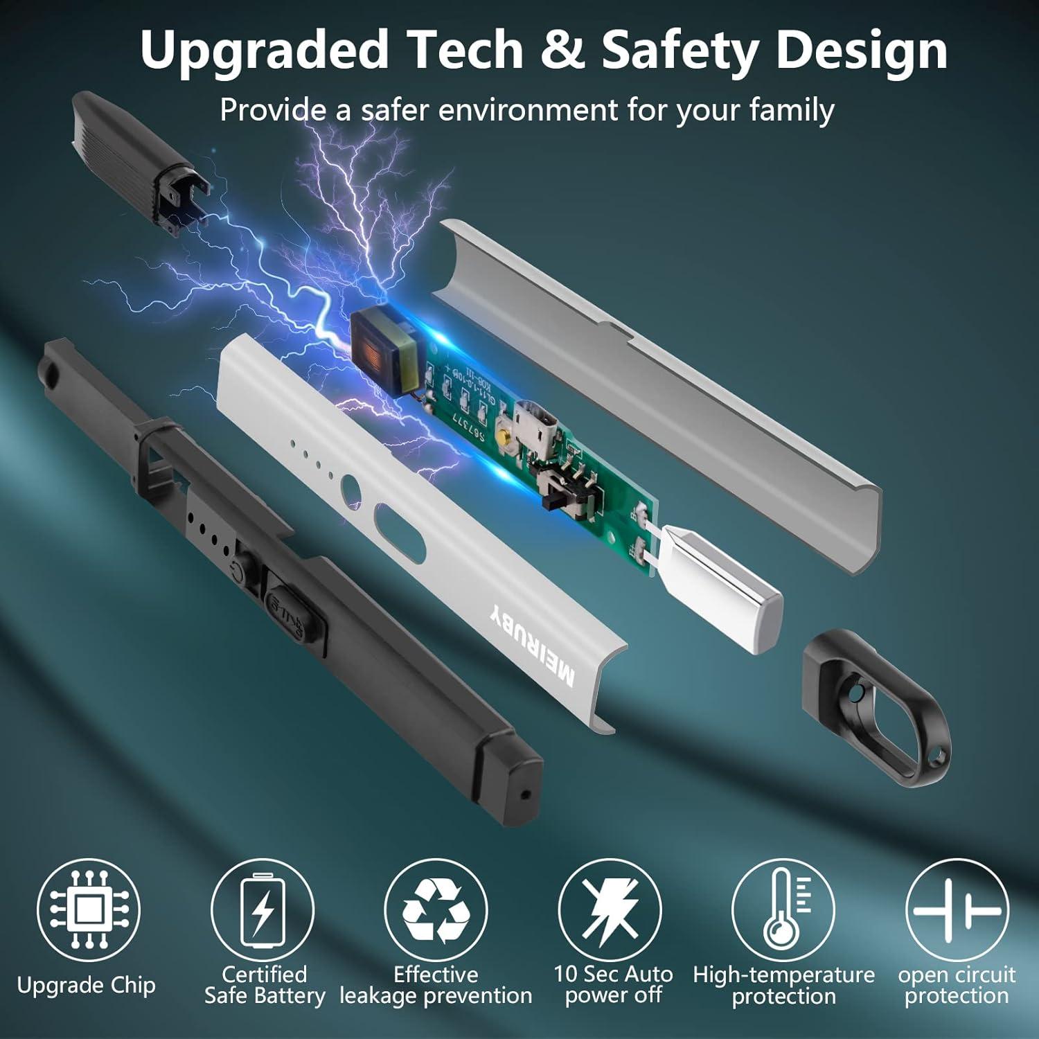 Encendedor Eléctrico MEIRUBY M-15 Recargable USB a Prueba de Viento
